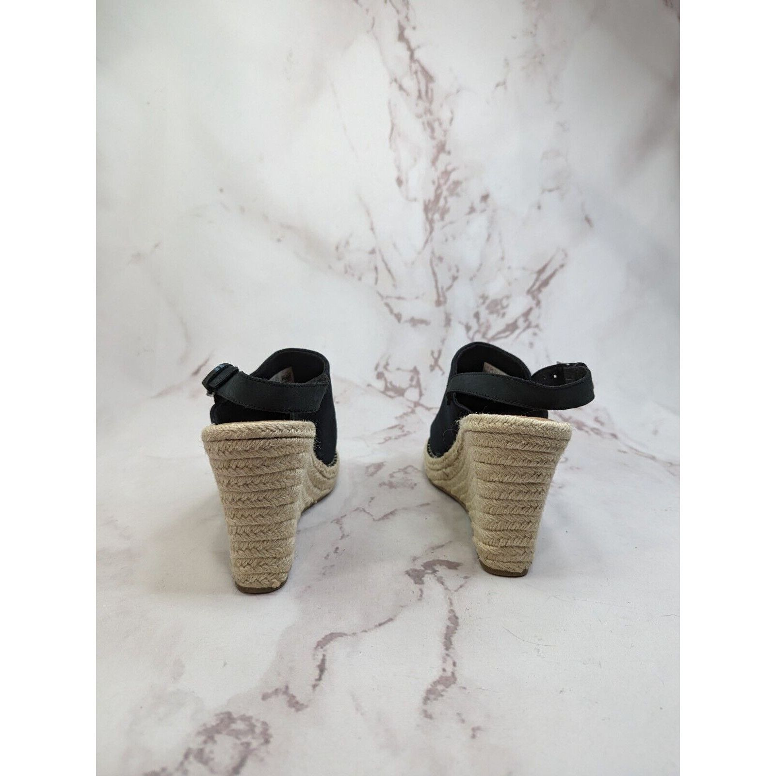 Toms Toms Wedge Women 11 Espadrille Black Platform Shoe Sandal Size US 9 / IT 39 - 3 Thumbnail