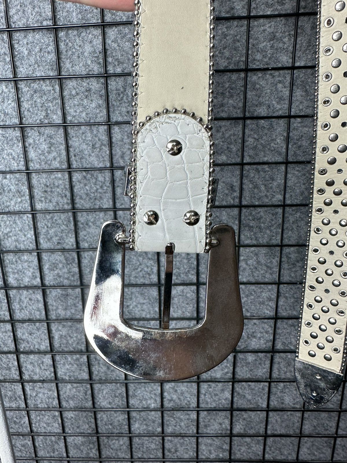 Other Streetwear Y2K Faux Croc Rhinestone Studded Belt Size OS Size ONE SIZE - 5 Thumbnail