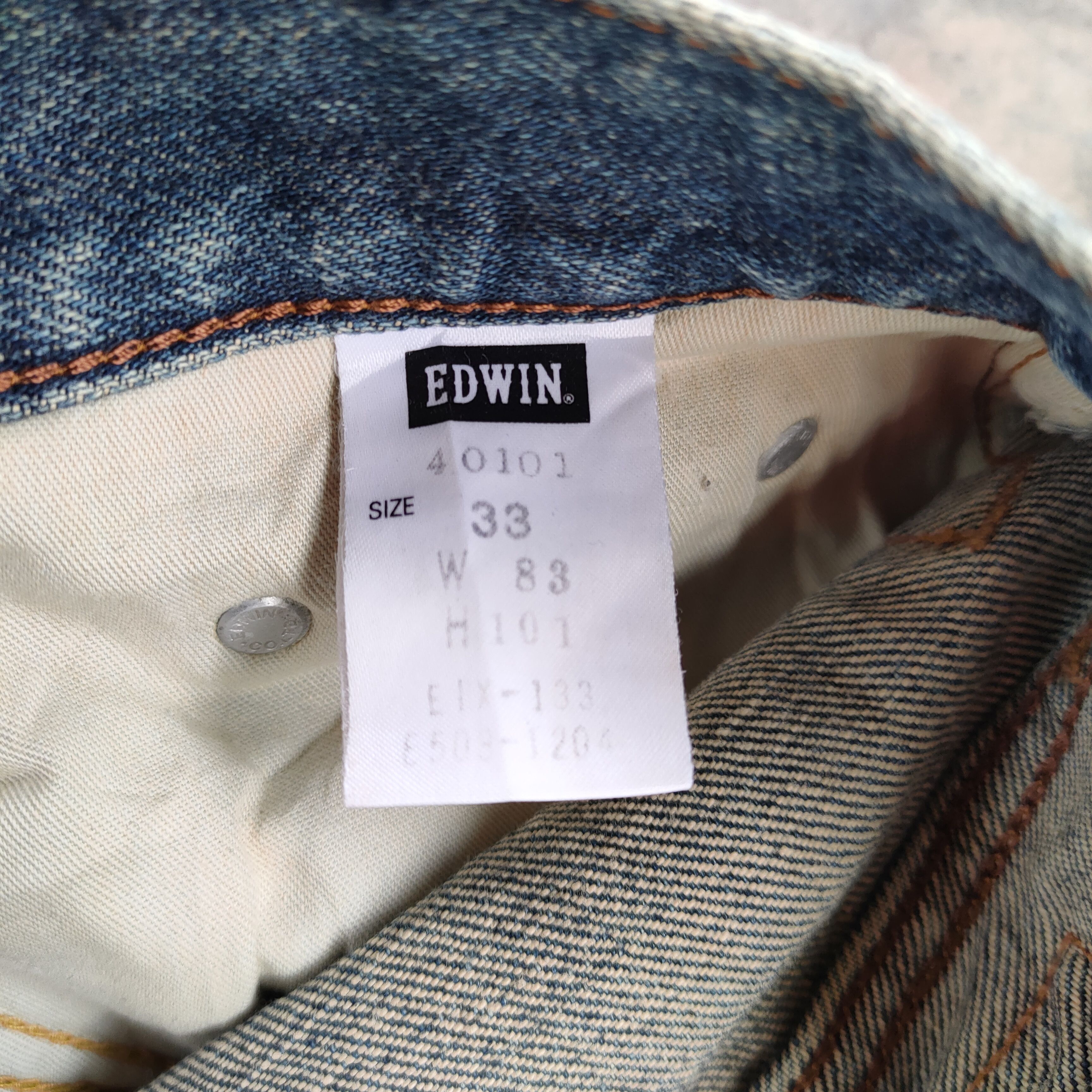 Edwin FLARE EDWIN 401 VINTAGE FADED RIPPED JEANS DENIM PANTS Size US 33 - 13 Thumbnail