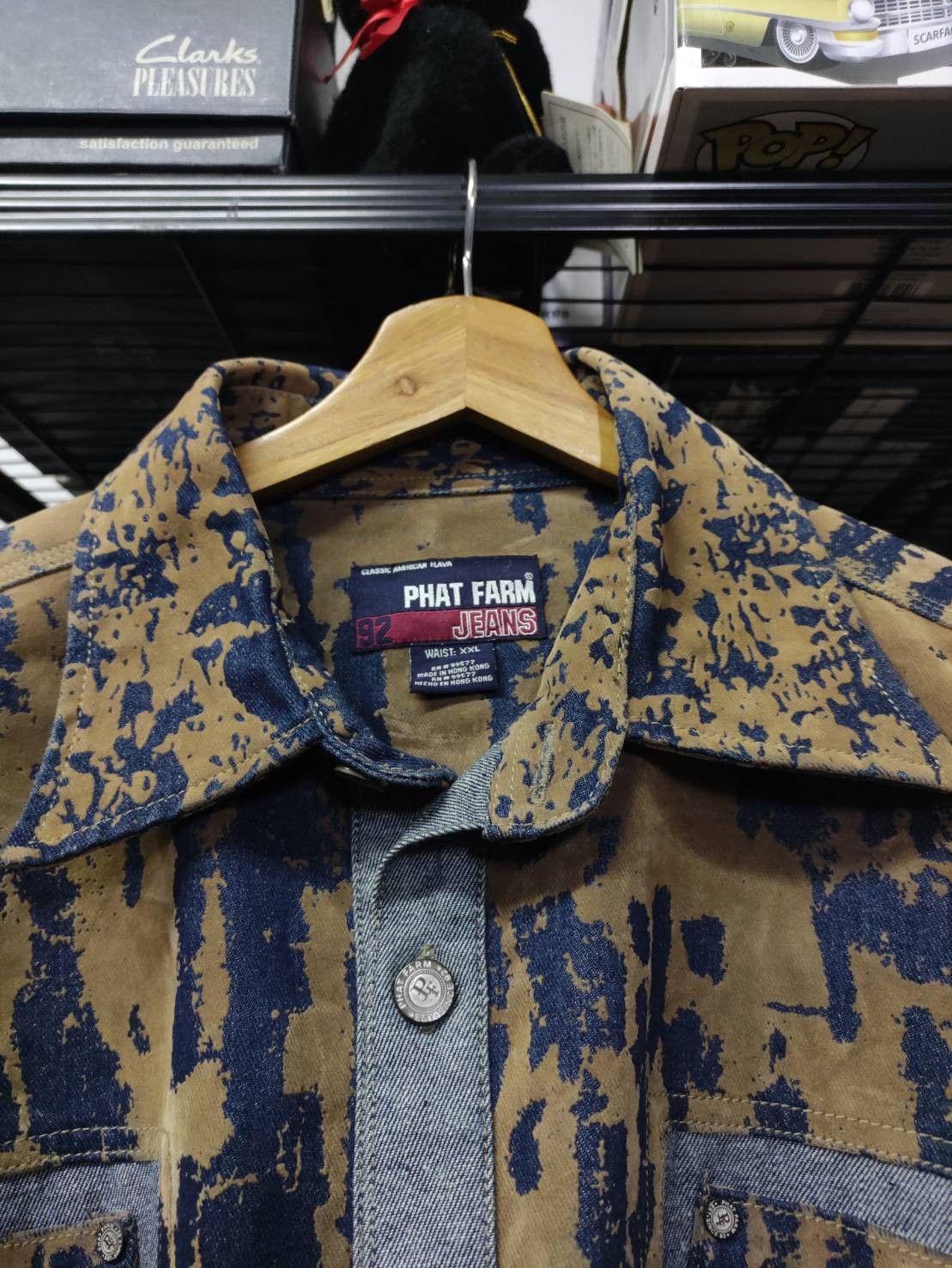 Phat Farm Vtg 00's Phat Farm Jeans Velvet Pattern Denim Jacket Size US XXL / EU 58 / 5 - 6 Thumbnail