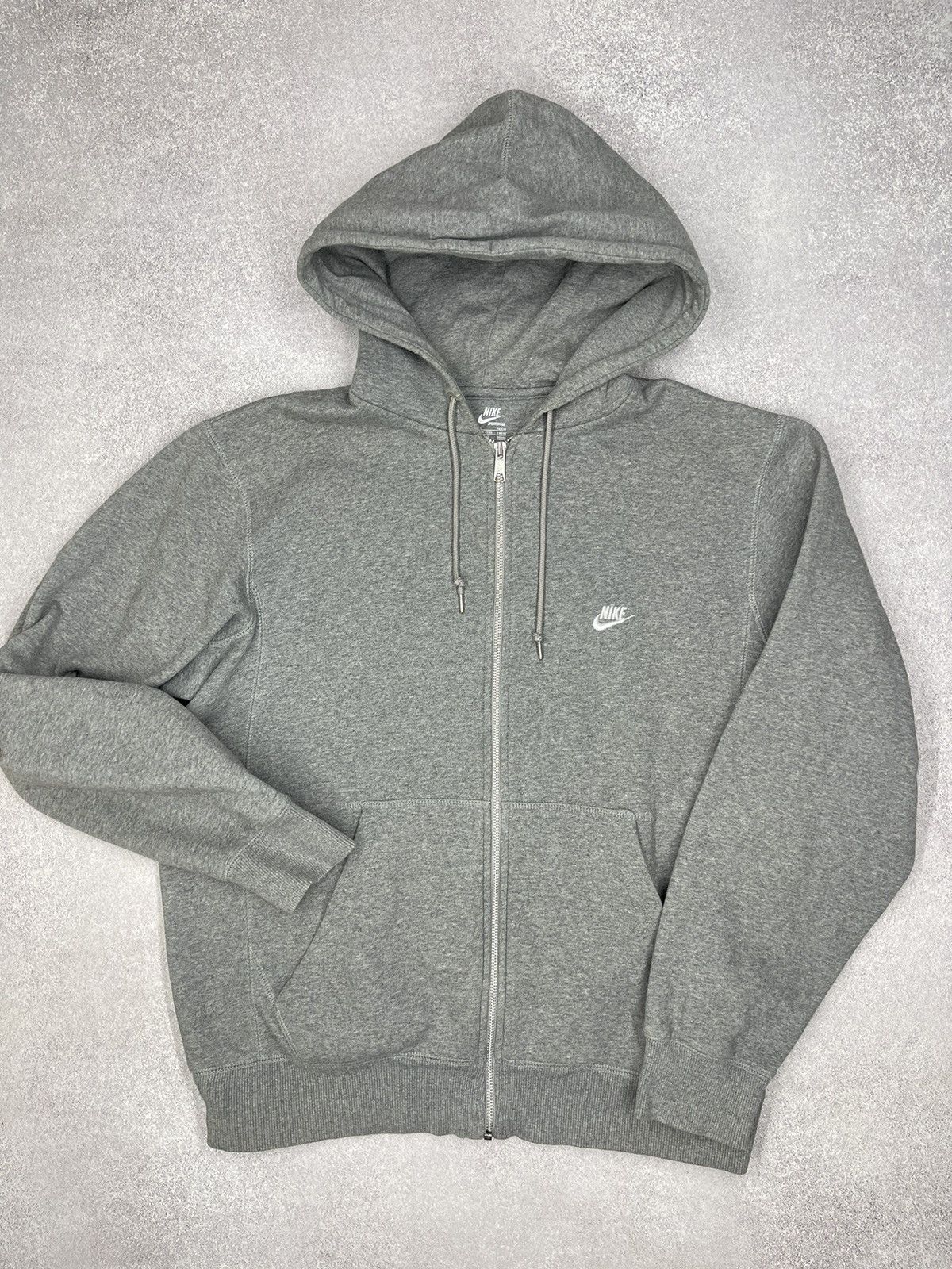 Nike Vintage Nike Zip Hoodie Grey Drill Little Logo Swoosh Y2K TN Size US L / EU 52-54 / 3 - 2 Thumbnail