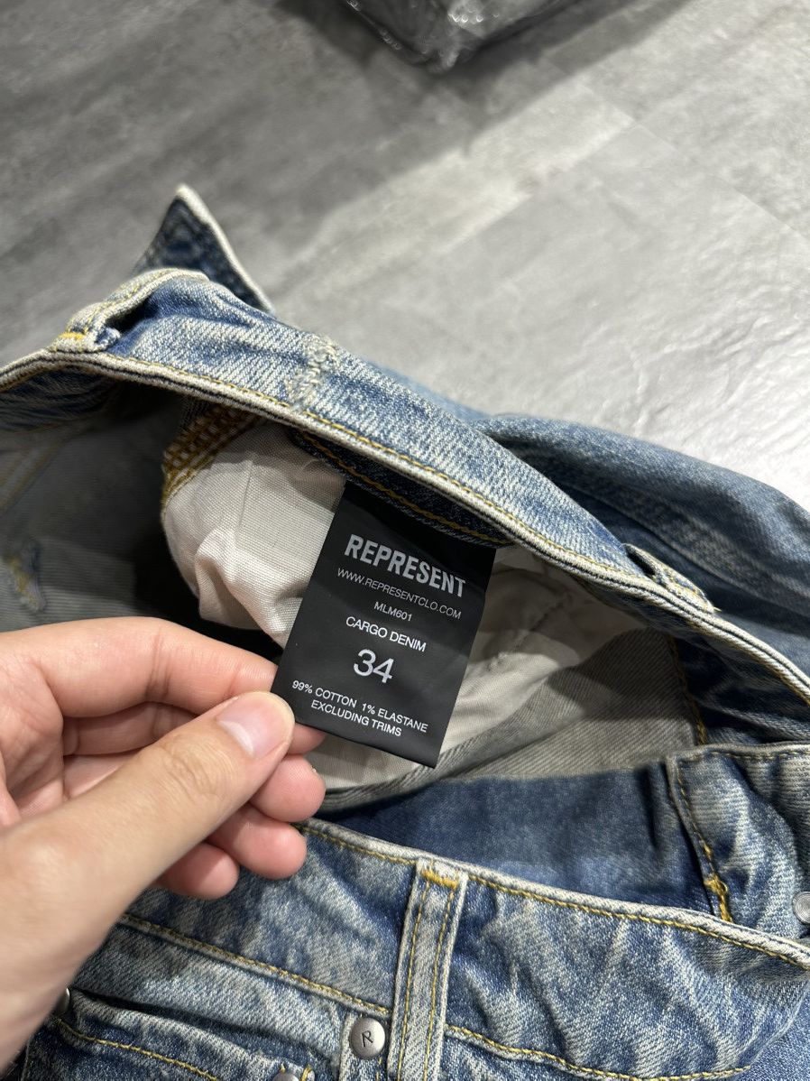 Represent Clo. Represent R3 Cargo Denim Jeans Size US 34 / EU 50 - 9 Thumbnail