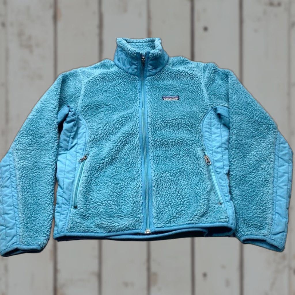 Patagonia VINTAGE? No, item not vintage per data. Title: Patagonia Women's Jacket Deep Pile Fleece Retro X Full Zip Aqua Sherpa Small 8129 Size S / US 4 / IT 40 - 1 Thumbnail