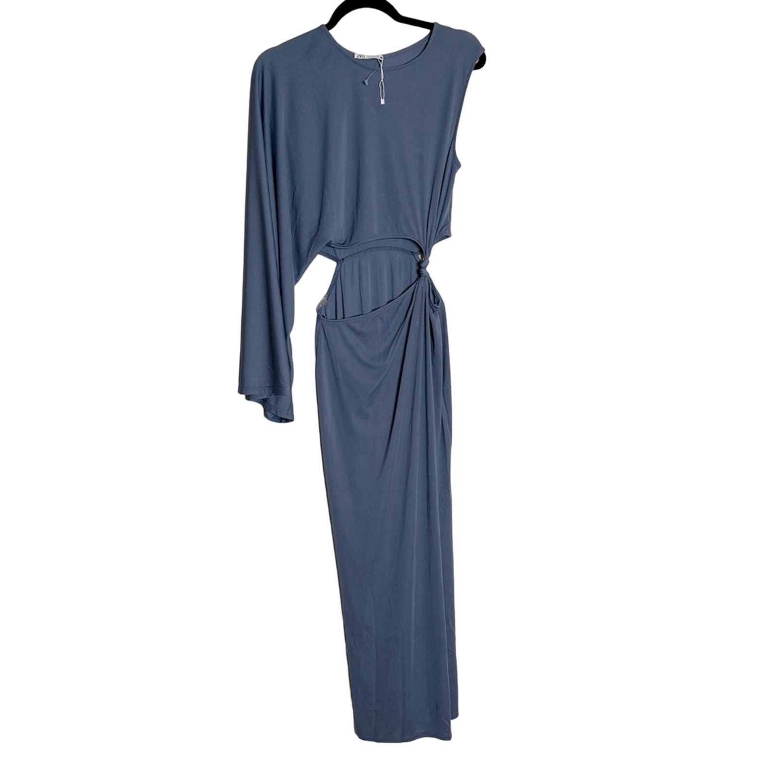 Zara ZARA Bloggers Fav One Shoulder Long Out Maxi Dress Size M / US 6-8 / IT 42-44 - 5 Thumbnail
