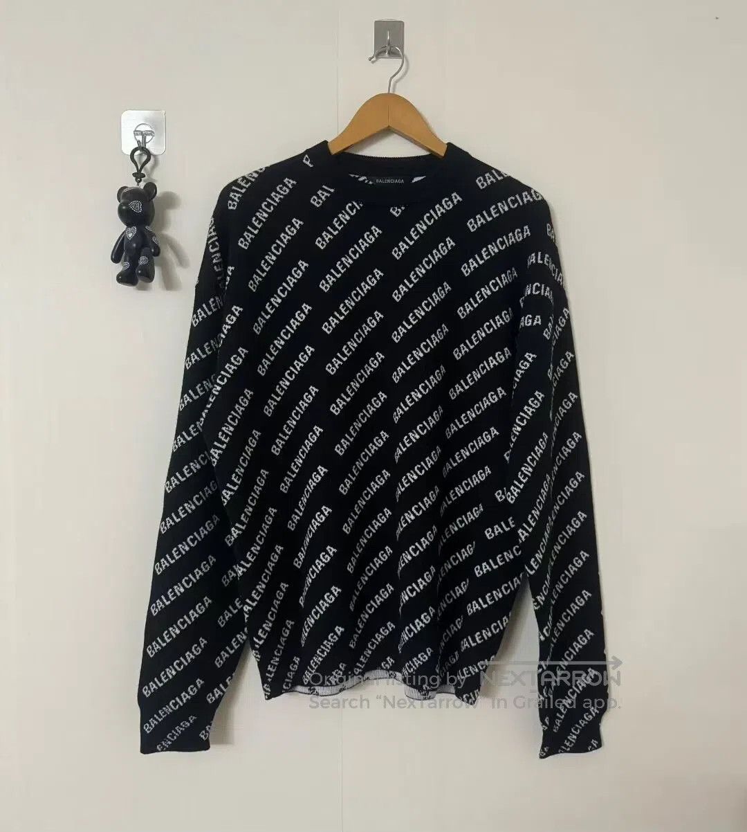 Balenciaga Balenciaga Black and White Bullet Comment Knit Sweater| Size US XS / EU 42 / 0 - 1 Thumbnail