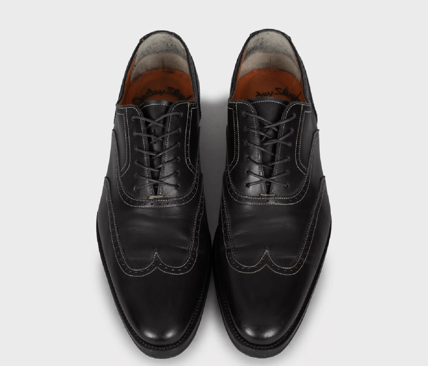 Santoni Santoni Black Leather Brogues Oxford Perforated Lace Up Size US 8.5 / EU 41-42 - 2 Thumbnail