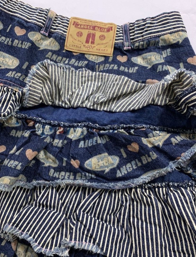 Angel Blue Angel Blue Mini Skirt Jeans all over Print hysteric style Size 27" / US 4 / IT 40 - 3 Thumbnail
