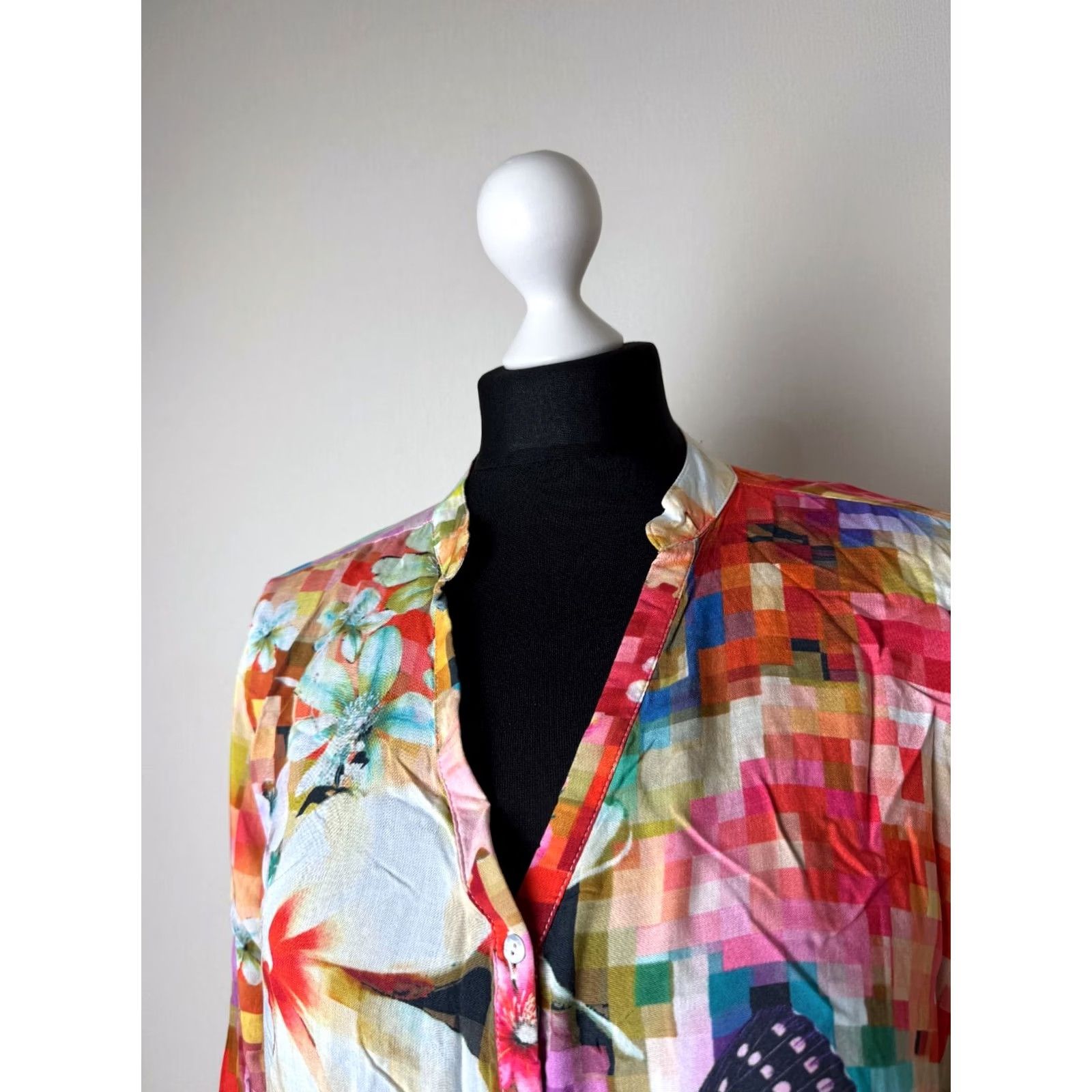 Desigual Desigual Blouse Shirt XL Womens Multicoloured Long Sleeve Size XL / US 12-14 / IT 48-50 - 2 Thumbnail