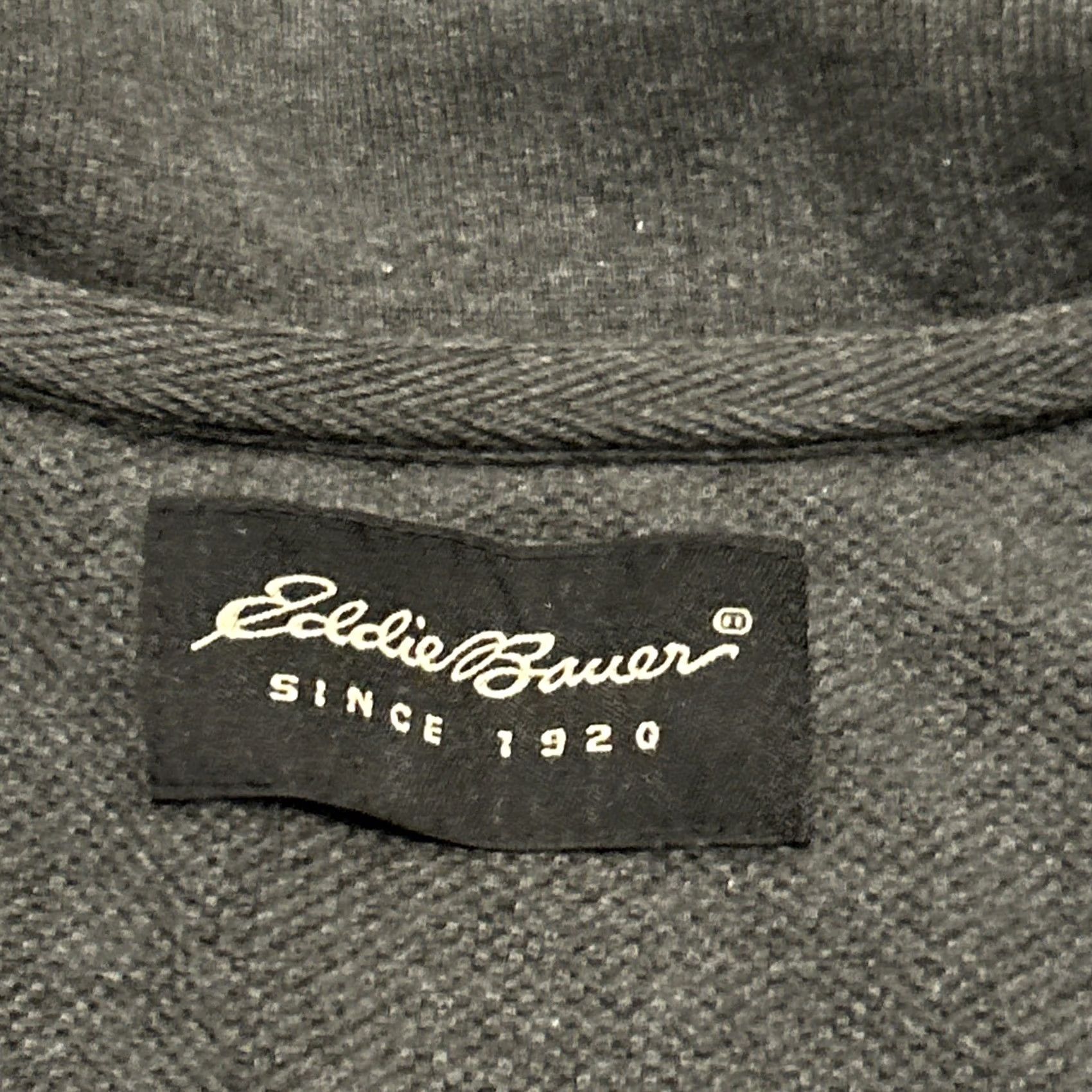 Eddie Bauer VINTAGE Eddie Bauer Sweatshirt Polo Shirt Long Sleeve Collared Gray XL B32 Men Pullover Knit Sweater Classic Casual Travel Outdoor Button Size US XL / EU 56 / 4 - 2 Thumbnail