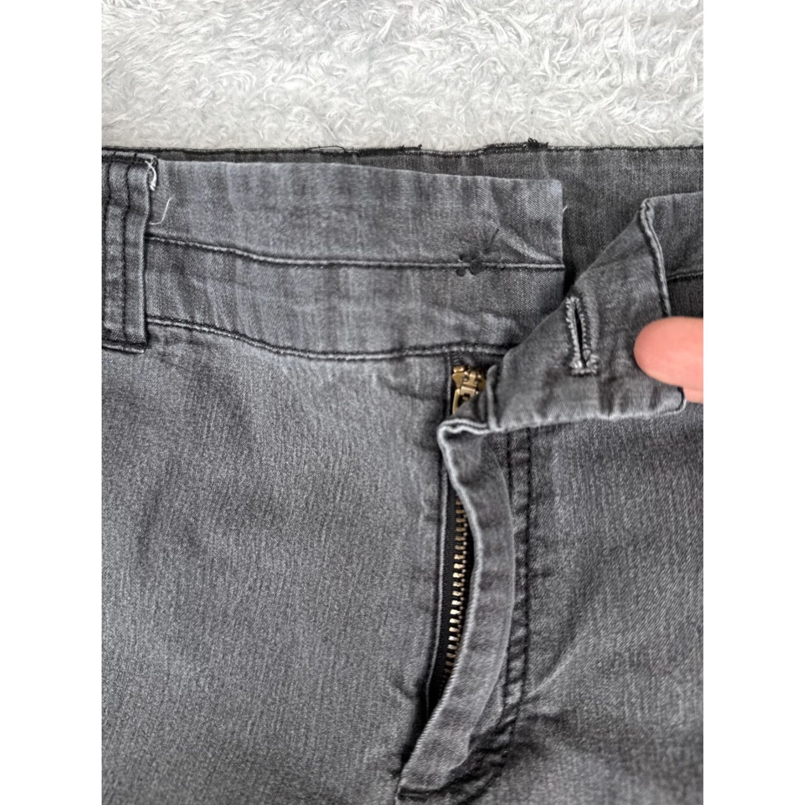 Vintage Khakis Womens Jeans 12 Gray Bootcut Wide Leg Mid Rise Cotton Blend 32x30 Khakis & Co Regular Size 34" / US 12 / IT 48 - 2 Thumbnail