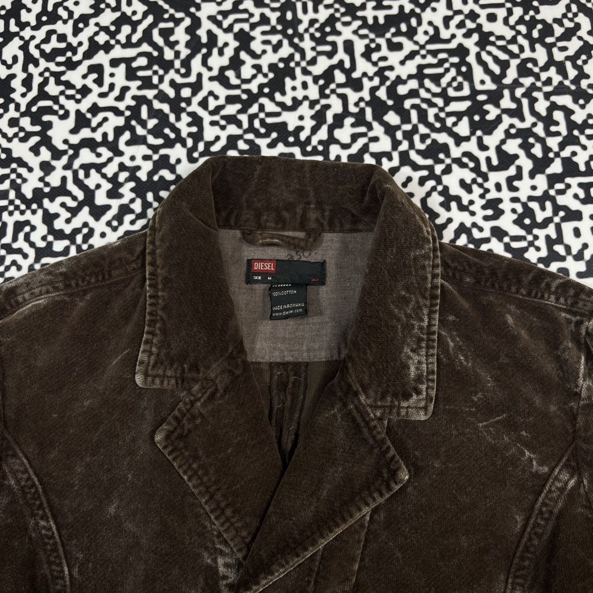 Diesel Vintage Y2K Diesel Corduroy Blazer Casual Retro 90s Style Size M / US 6-8 / IT 42-44 - 12 Thumbnail