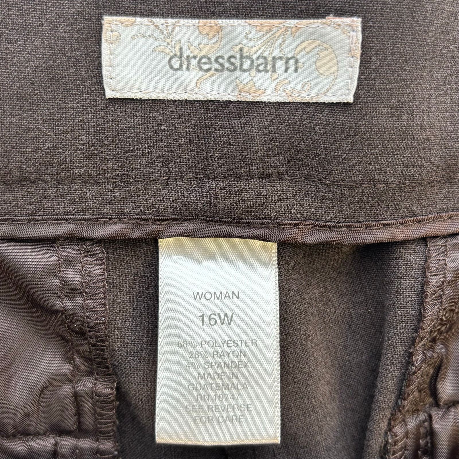 Other Dressbarn Brown Capri Pants Size 16W Size 38" / US 16 / IT 52 - 5 Thumbnail