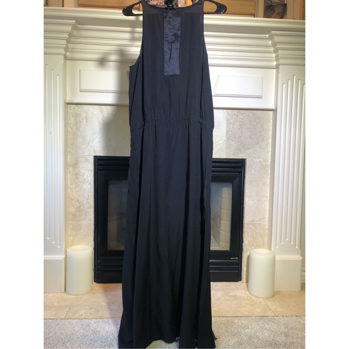Club Monaco Club Monaco Women’s Black Elegant Silk Long Tank Dress Size Size L / US 10 / IT 46 - 1 Thumbnail
