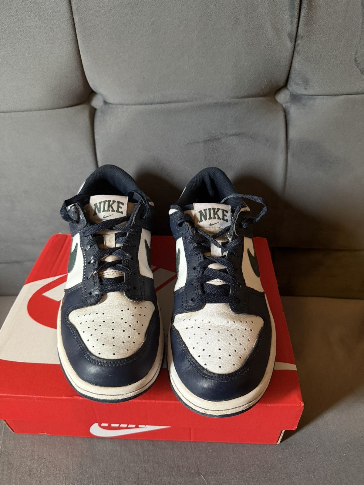 Nike Nike(GS) Dunk Low 'Obsidian Vintage Green Size US 5.5 / EU 38 - 3 Thumbnail