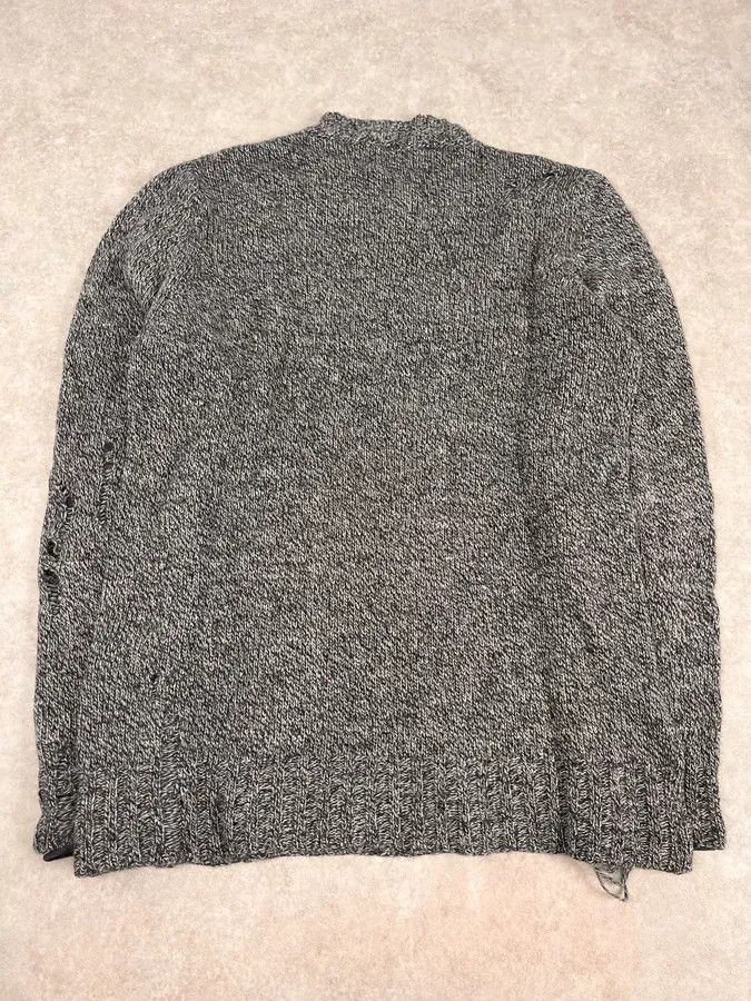 Diesel 2000s Diesel Destroyed Grey Wool Sweater Size US M / EU 48-50 / 2 - 7 Thumbnail