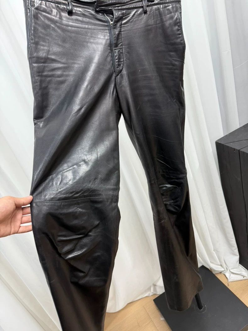 Dries Van Noten Dries van noten size US 48 Microflared leather pants 2506- Size US 32 / EU 48 - 4 Thumbnail