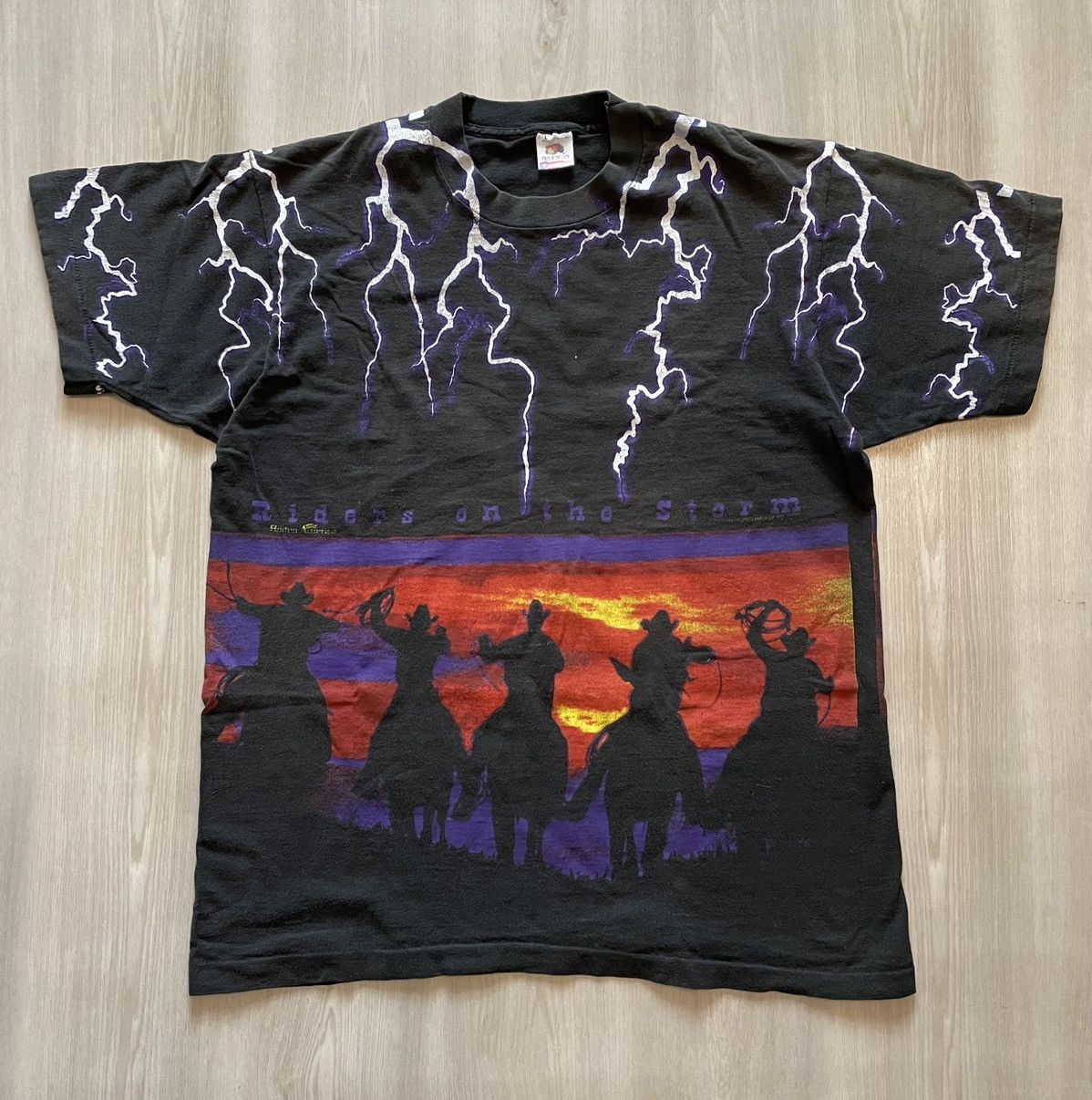 Designer × Hypebeast × Vintage Vintage Riders of the Storm Lightning AOP Western Large Size US L / EU 52-54 / 3 - 1 Thumbnail