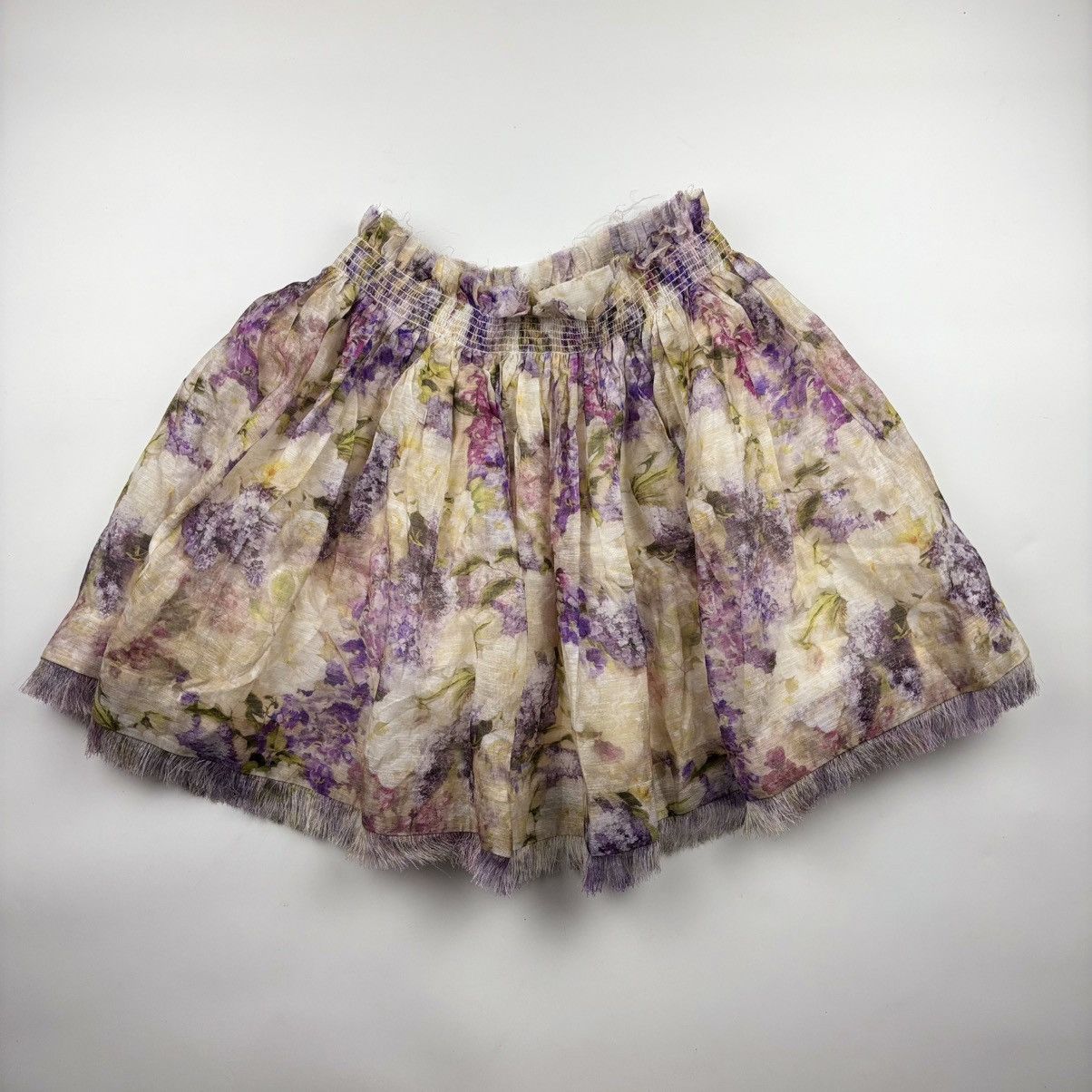 Zimmermann ZIMMERMANN Floral Print Linen And Silk Blend Skirt Size 28" / US 6 / IT 42 - 1 Thumbnail