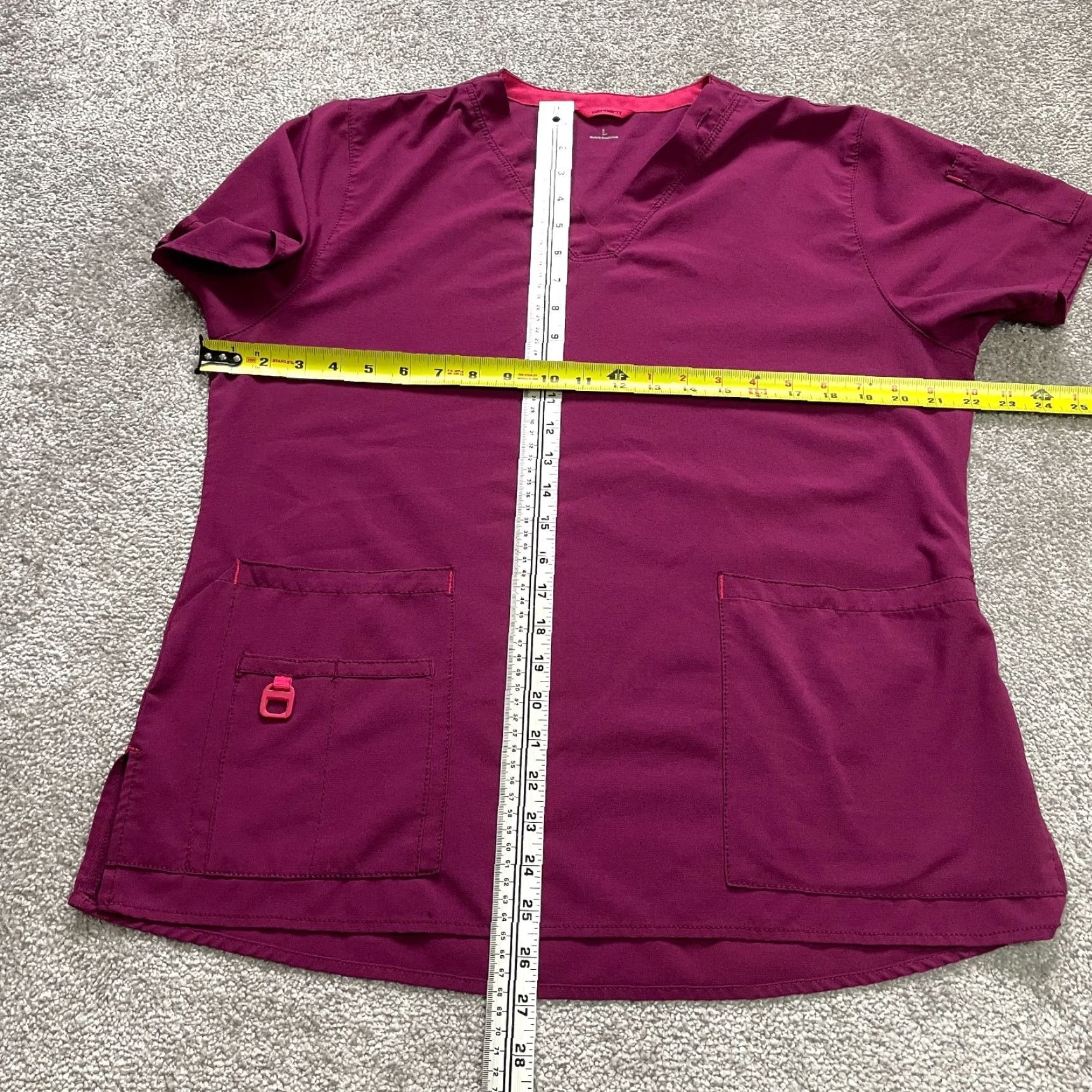 Carhartt Carhartt Force Top Scrubs Unisex Adult Large Purple V-Neck Medical Uniform Work Shirt Size US L / EU 52-54 / 3 - 6 Thumbnail