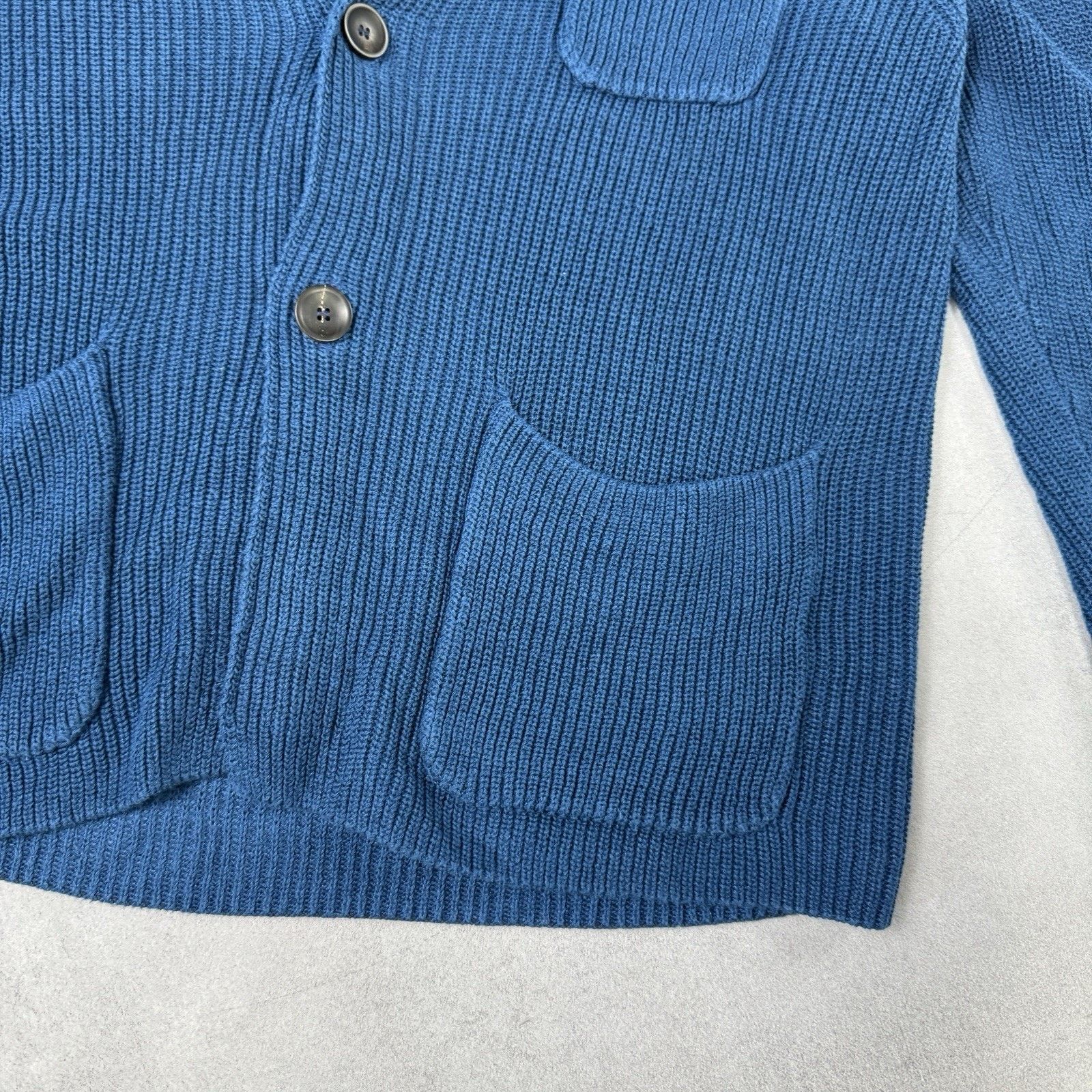 Zanone Zanone Men Cardigan Made In Italy Linen/Cotton Blue Size 48 Size US M / EU 48-50 / 2 - 6 Thumbnail