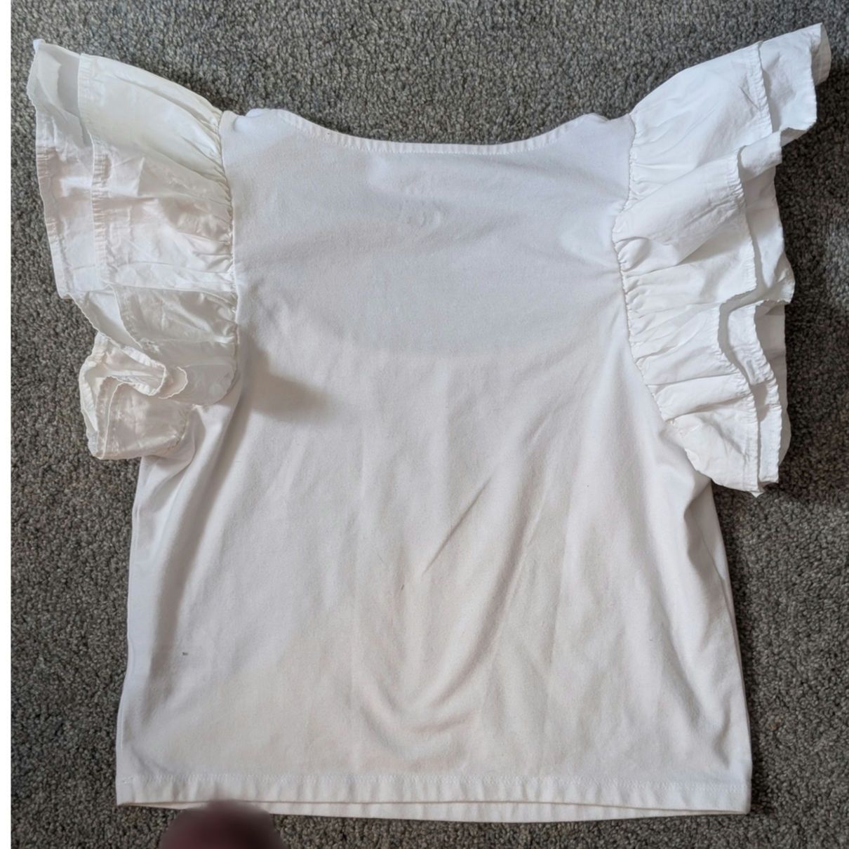 Other White Ruffle Sleeve Blouse by A New Day | White Summer Top Size S / US 4 / IT 40 - 8 Thumbnail