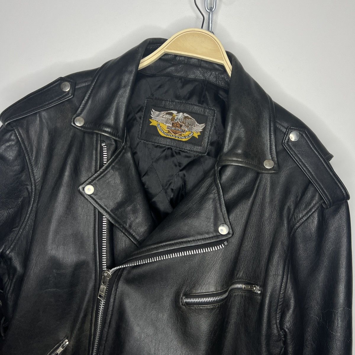 Harley Davidson × Vintage Vintage Rare Belt Y2K Moto Racing Leather Jacket Ramones 90s Size US XL / EU 56 / 4 - 4 Thumbnail