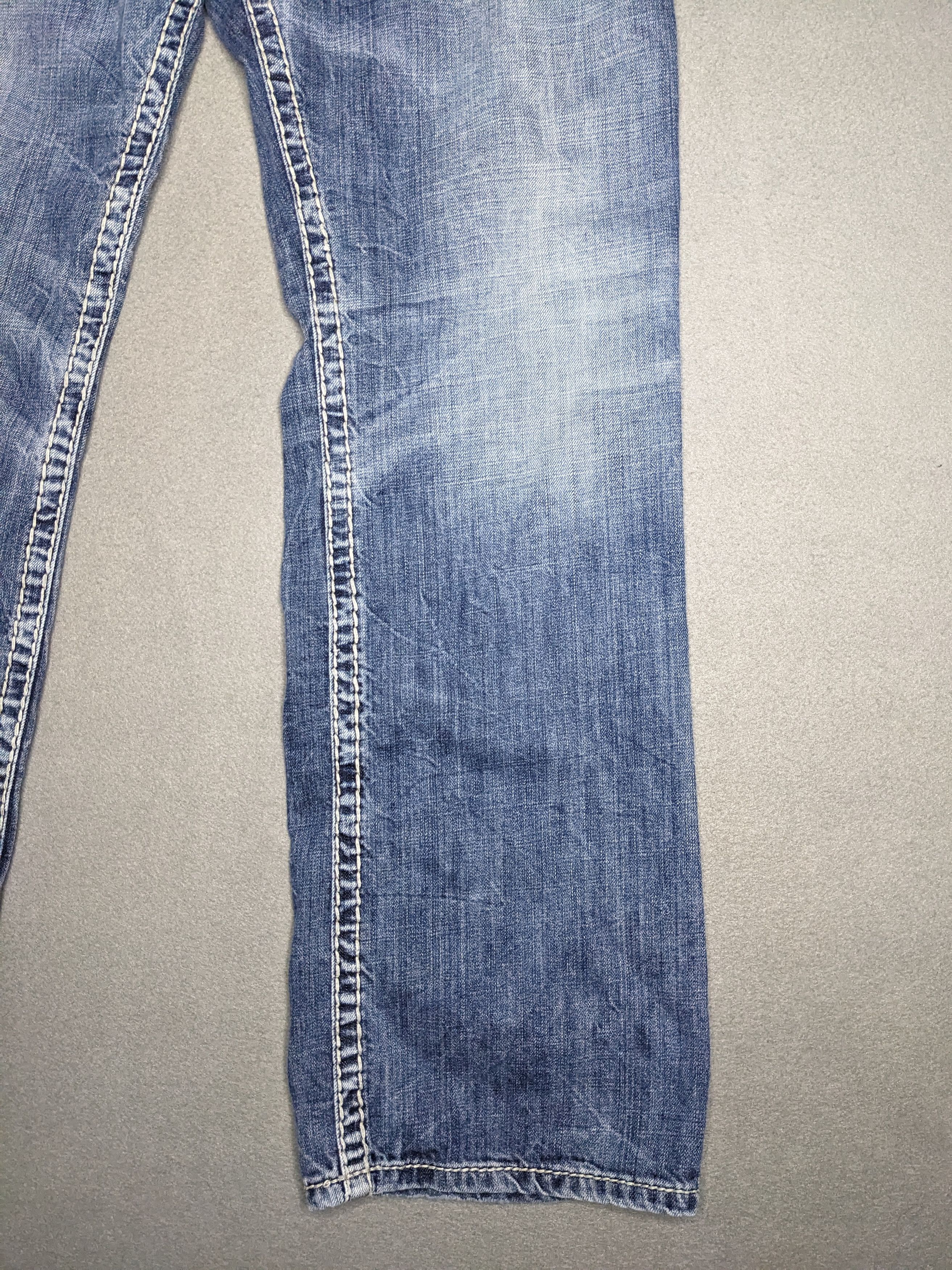Silver Jeans Co. VTG Silver Jeans 35x33 Grodie Flap Thick Stitch Denim Y2K Size US 35 - 8 Thumbnail