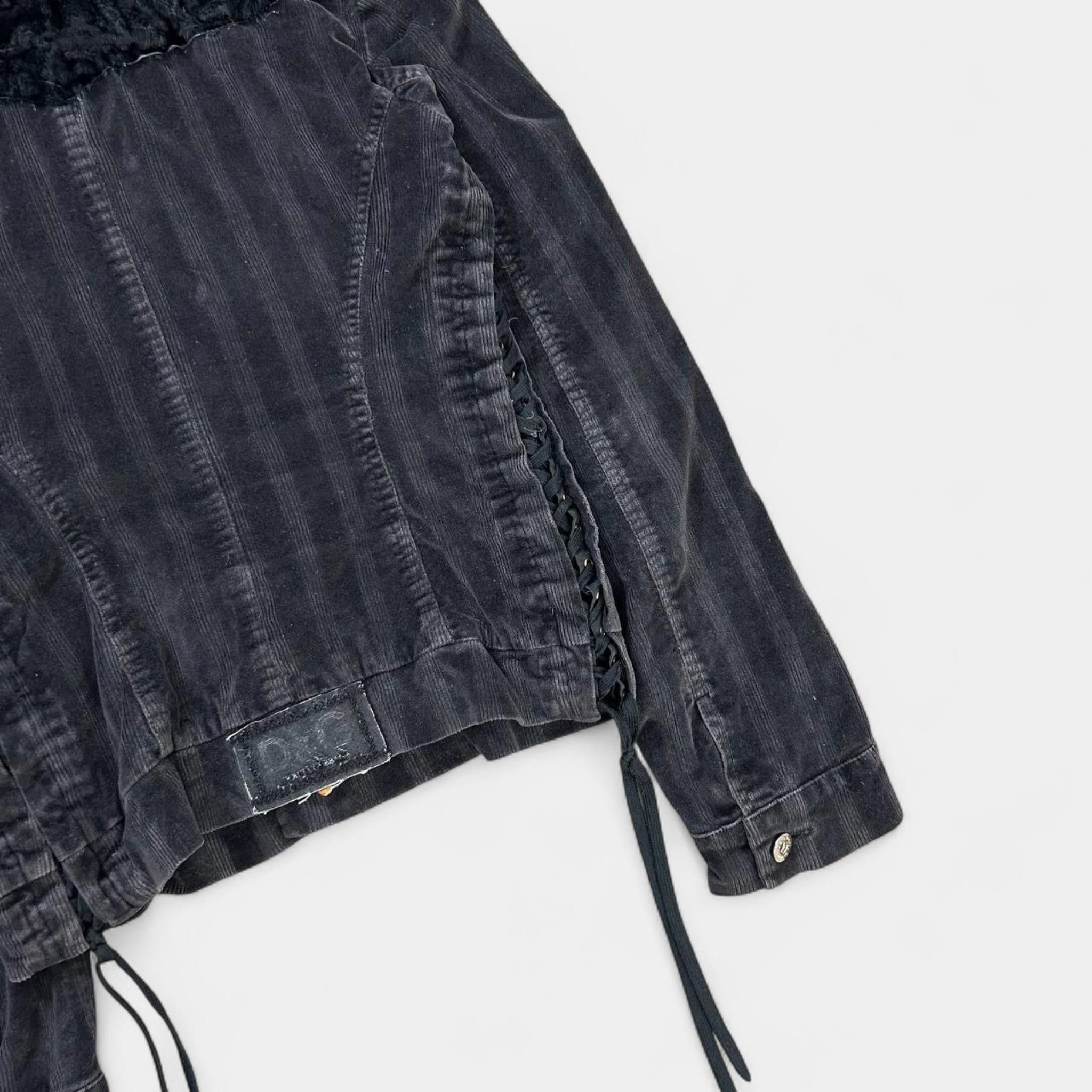 Dolce & Gabbana Dolce & Gabbana Black Corduroy Trucker Denim Jacket Size US S / EU 44-46 / 1 - 7 Thumbnail