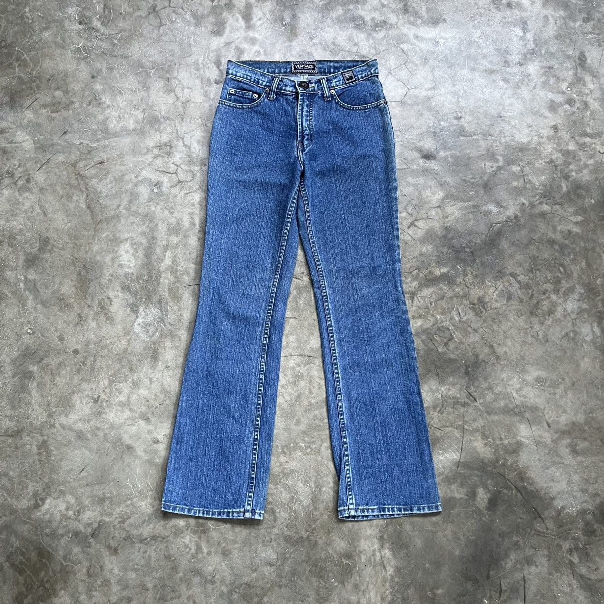 Versace Vintage 90s Versace Couture bootcut Jeans Size US 27 - 1 Thumbnail