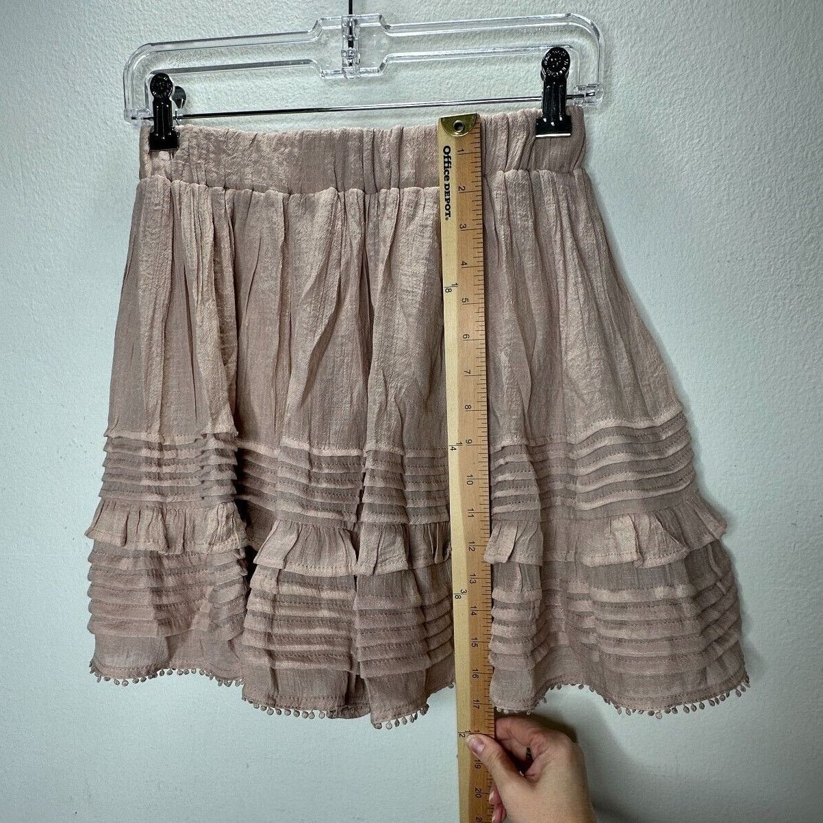 Other NWT Mustard Seed Poppy & Stella Dusty Rose Ruffle Mini Med Size 30" / US 8 / IT 44 - 10 Thumbnail