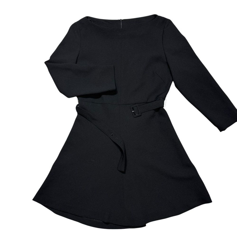 Zara NWT New Zara Black 3/4 Sleeve Belt Mini Dress Size S Size S / US 4 / IT 40 - 7 Thumbnail