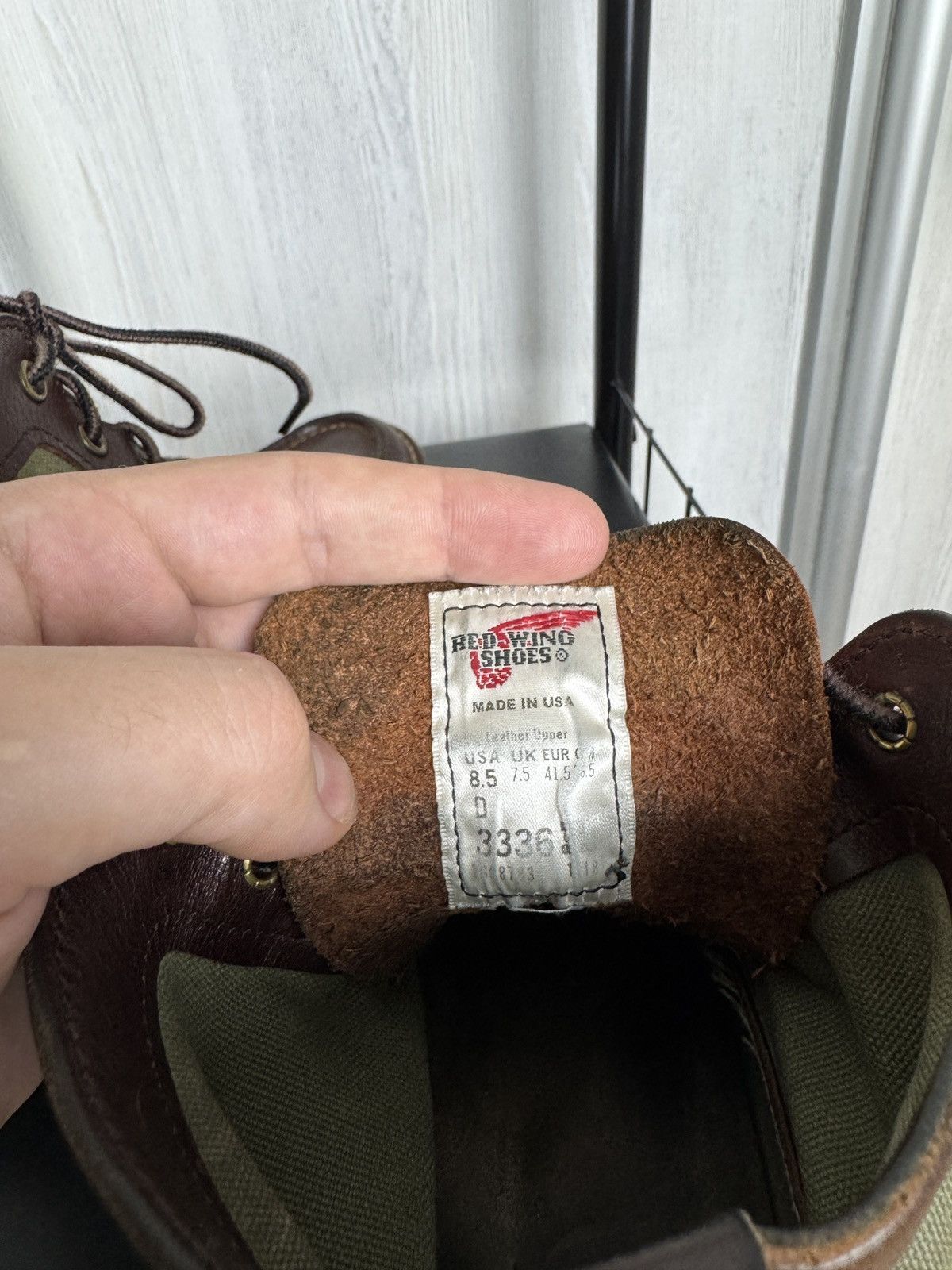 Red Wing Red Wing Weekender Moc 3336 Briar With Olive Canvas Boots Size US 8.5 / EU 41-42 - 15 Thumbnail
