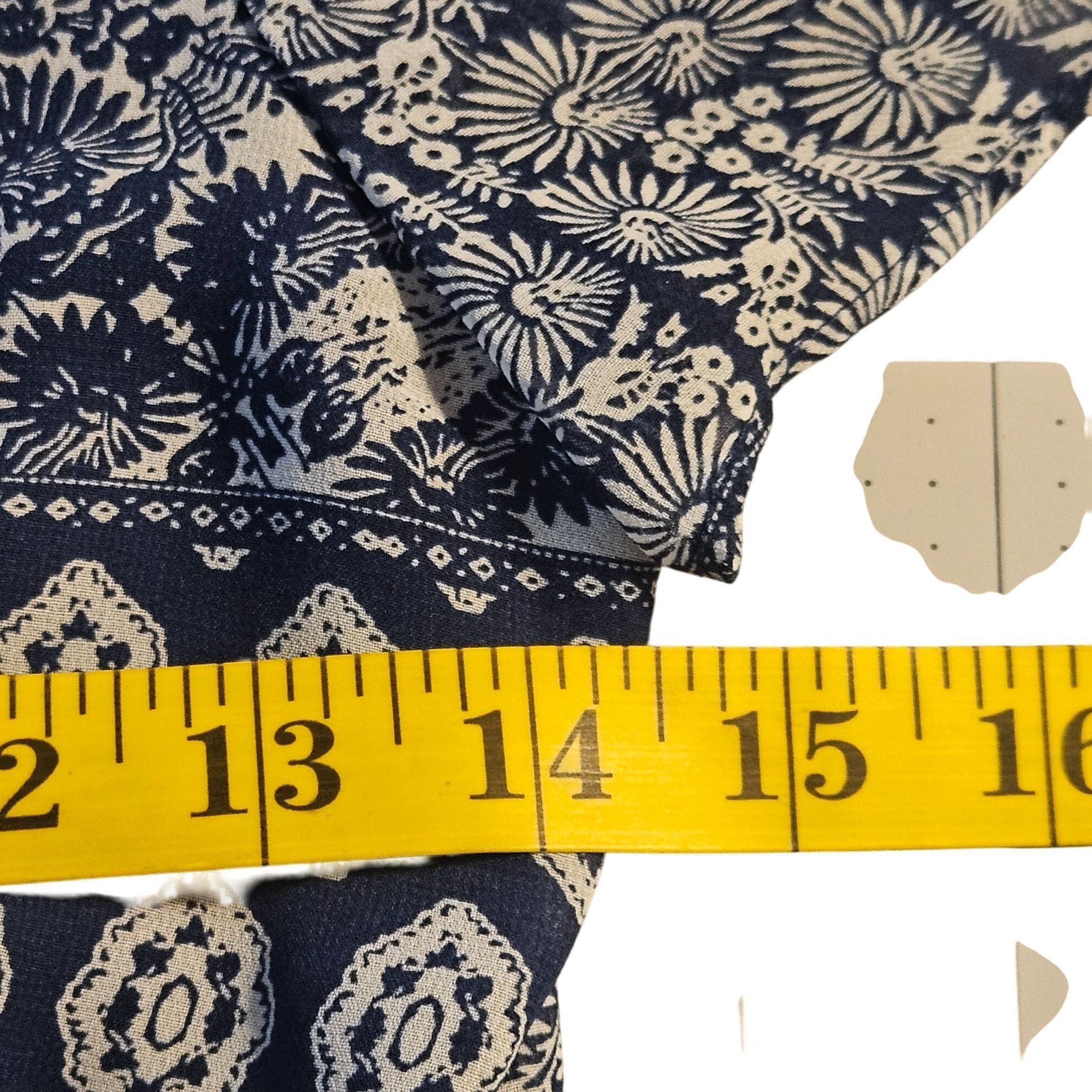 Other Aakaa Boho Maxi Dress Blue White Geo Print Short Sleeve Ligh Size S / US 4 / IT 40 - 4 Thumbnail