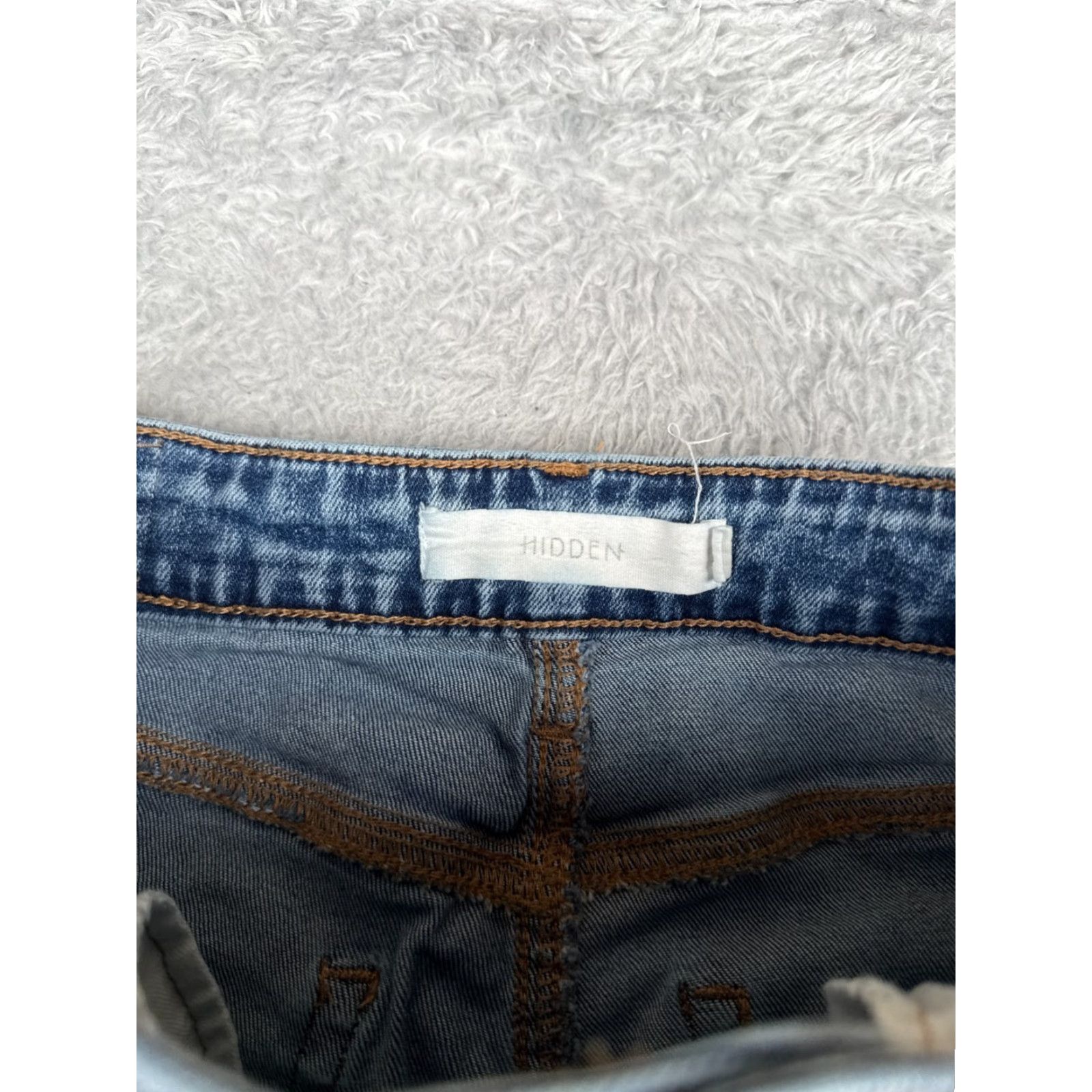 Vintage Hidden Jeans Women 26 Blue Wide-Leg High Rise Cotton Blend Zip Fly 26x25 90s Womens Jeans Size 26" / US 2 / IT 38 - 6 Thumbnail