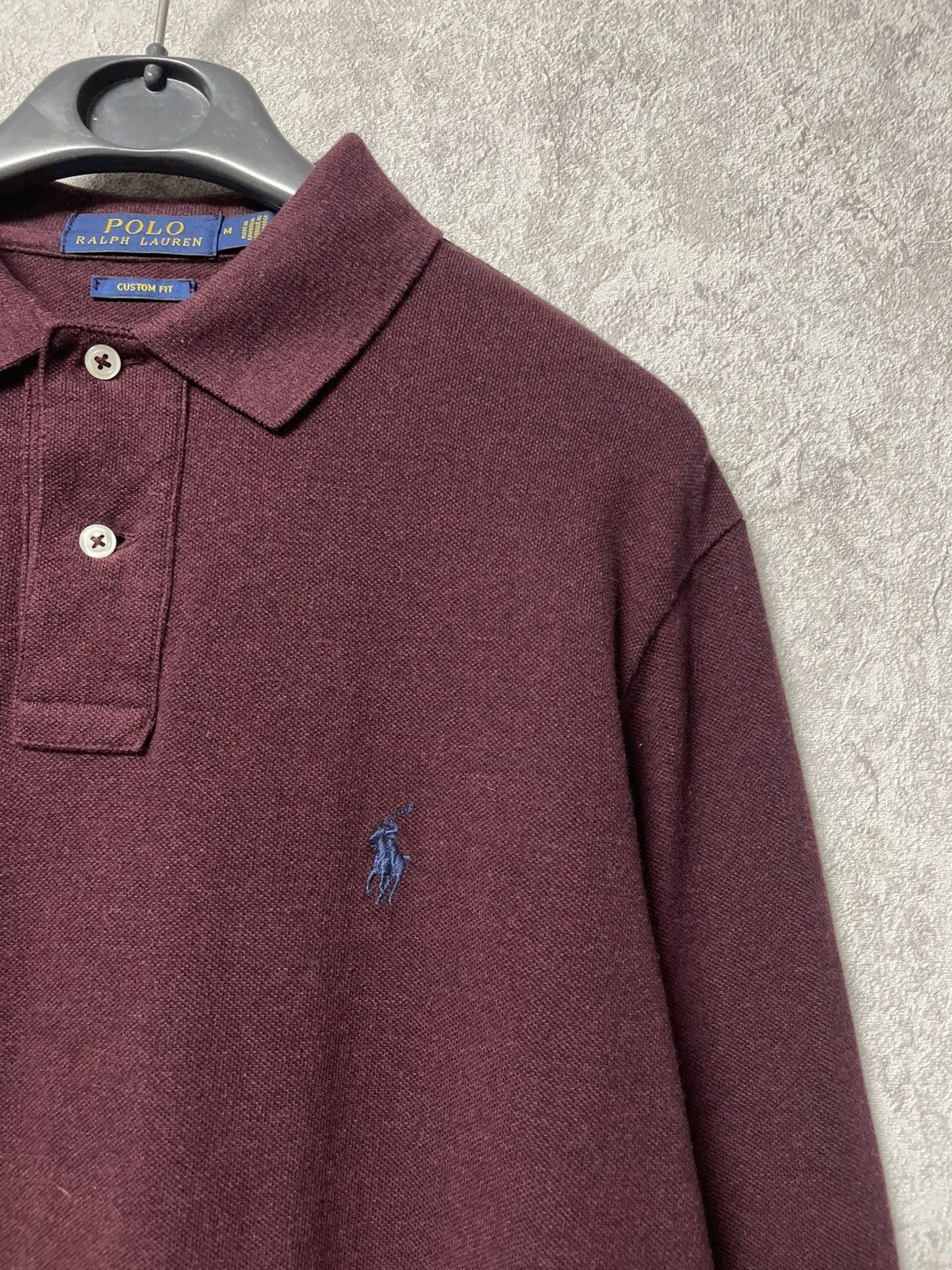 Polo Ralph Lauren Vintage Polo Ralph Lauren Burgundy Long Sleeve Polo Shirt Size US M / EU 48-50 / 2 - 4 Thumbnail