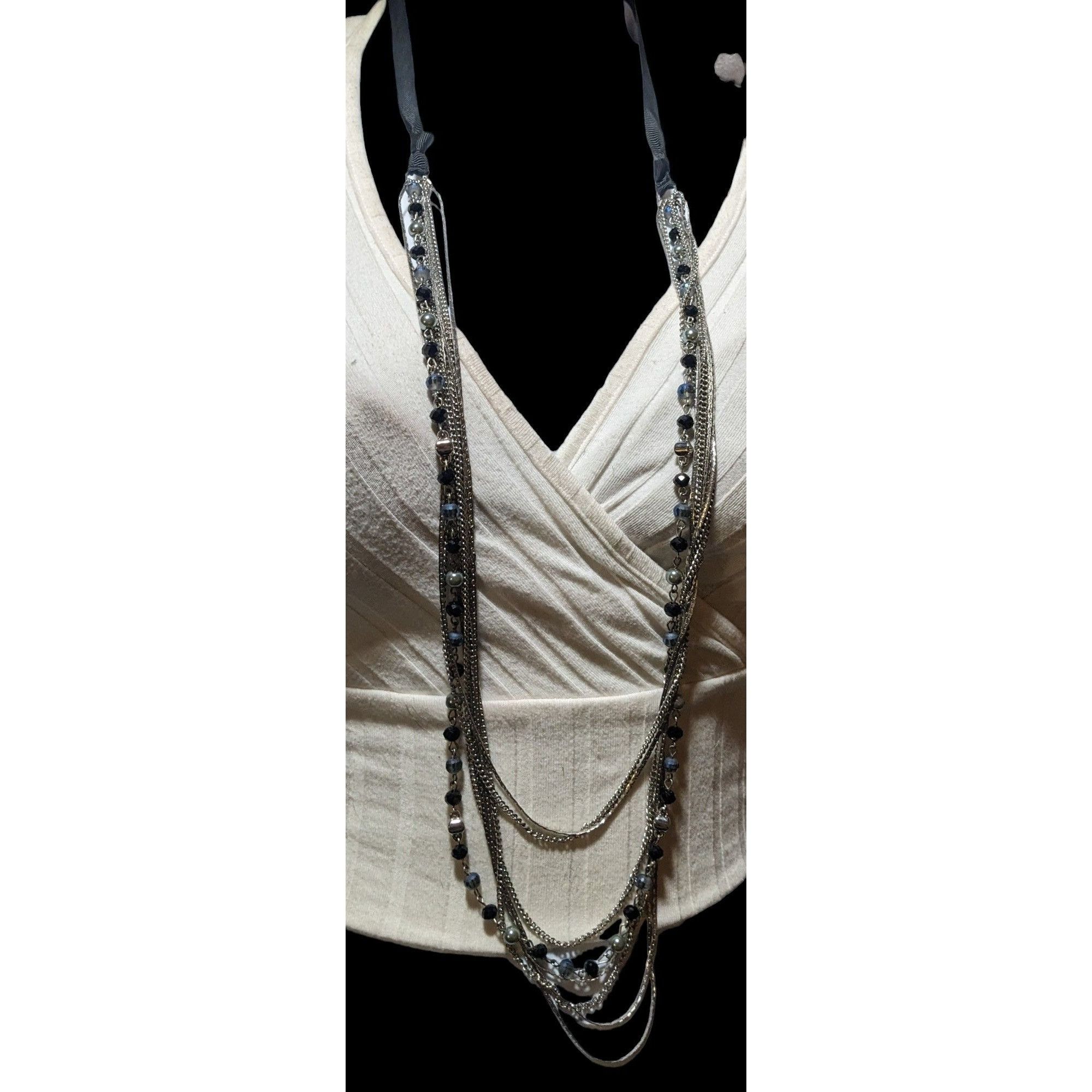 Vera Wang Simply Vera Vera Wang Multilayer Chain Necklace Size ONE SIZE - 2 Thumbnail