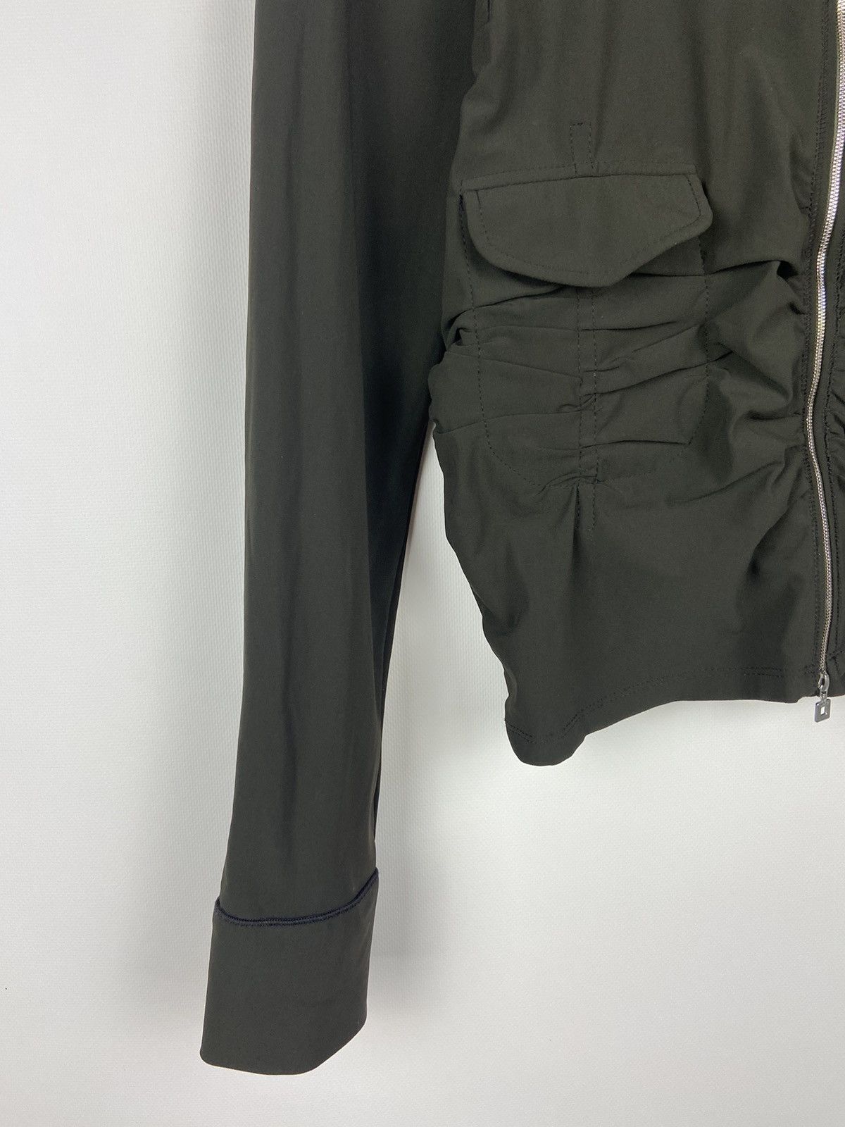 Designer × Marithe + Francois Girbaud Marithe Francois Girbaund Avant-Garde Khaki Zip Jacket Size M / US 6-8 / IT 42-44 - 6 Thumbnail