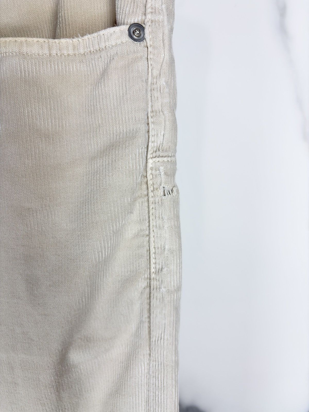 Dior × Hedi Slimane AW04 Dior Homme VOTC Faded & Distressed Corduroy Jeans Pants Size US 27 - 5 Thumbnail