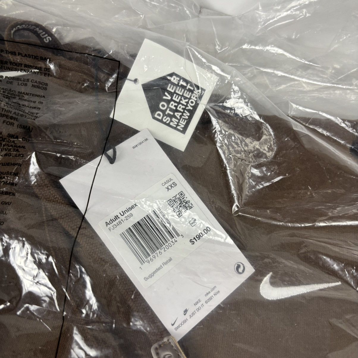 Jacquemus × Nike Nike x Jacquemus Cacao Wow Le Swoosh Hoodie FJ3481-259 Size XXS / US 00 / IT 34 - 11 Thumbnail