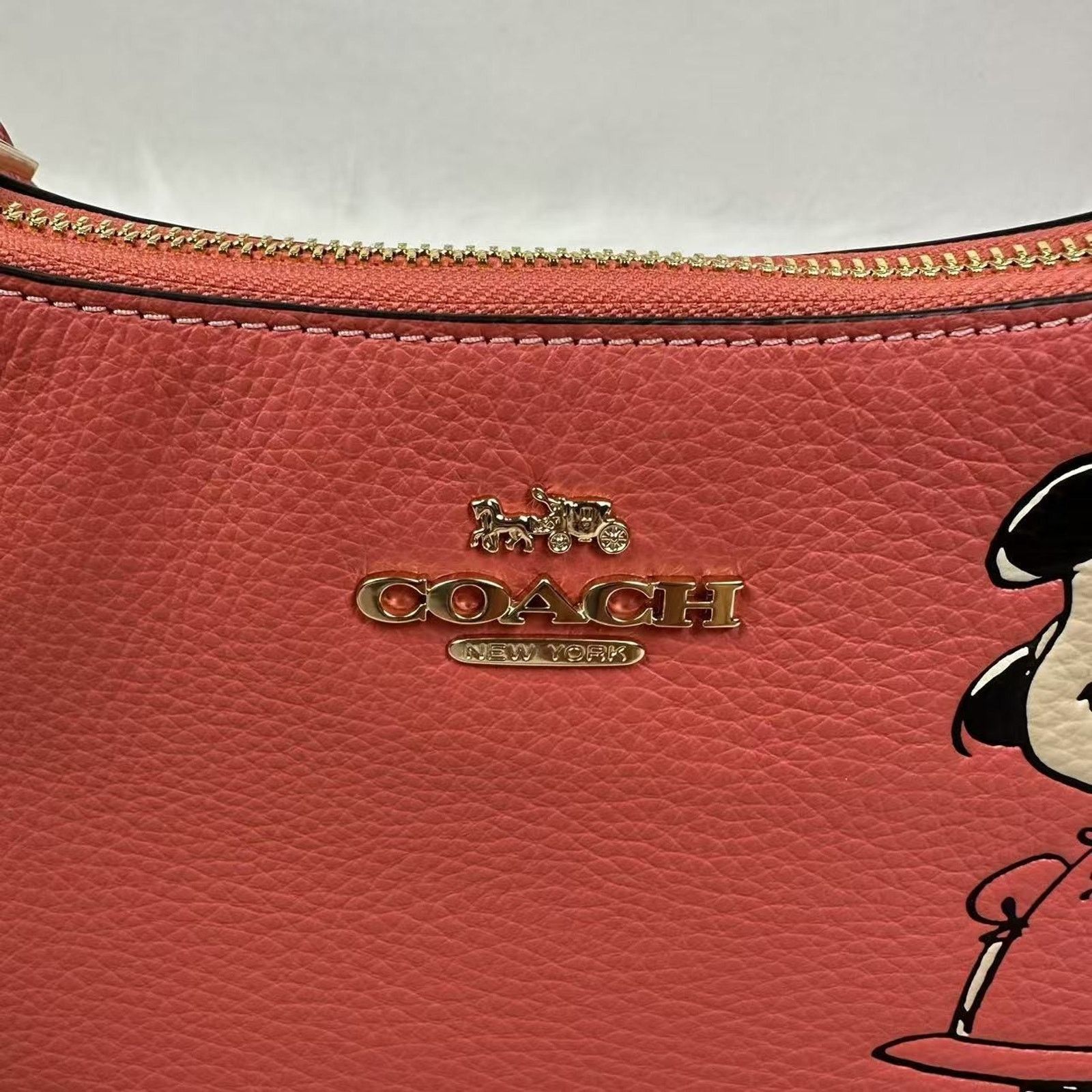 Coach Coach X Peanuts Teri Shoulder Bag Lucy Leather/Bright Coral Size ONE SIZE - 12 Thumbnail