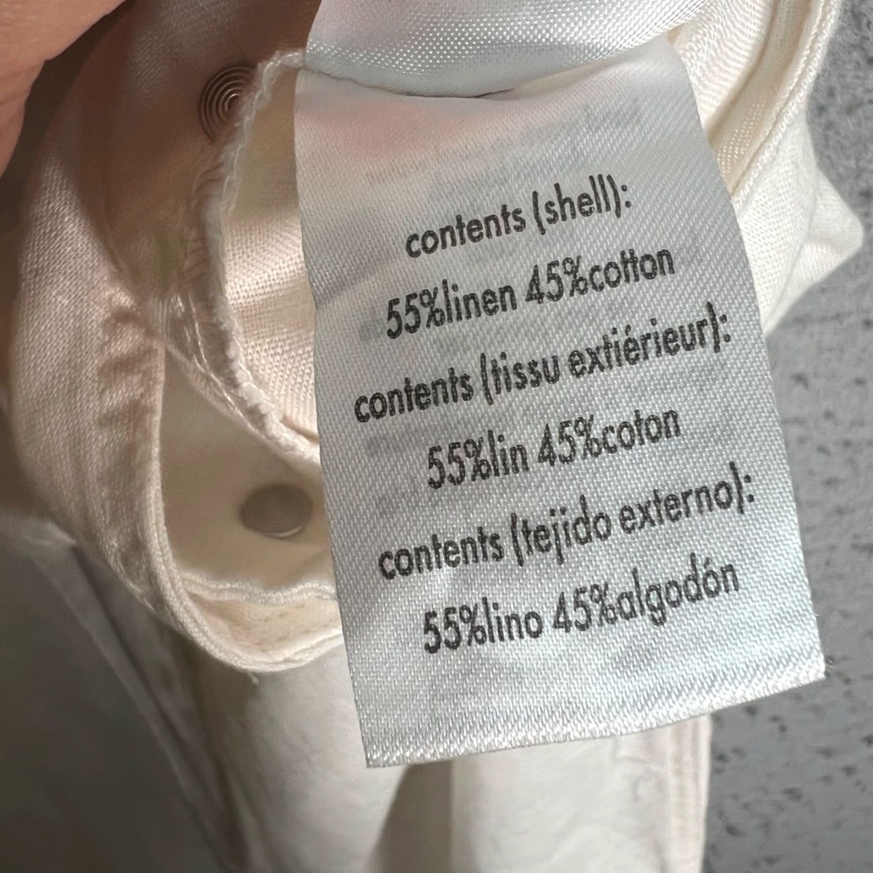 Vintage WeWoreWhat Basic Overalls Womens XS Ivory Linen-Cotton Blend One-Piece Sleeveless Jumpsuit Vintage NEW? Size 26" / US 2 / IT 38 - 5 Thumbnail