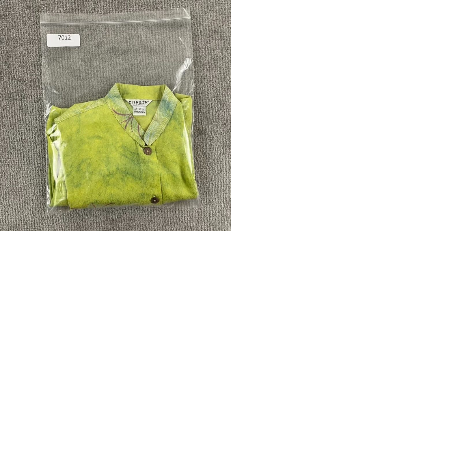 Vintage CITRON Shirt Womens Medium Green Bird 100% Silk Tunic Top Button Up Santa Monica Dresswear Casual Workwear Size M / US 6-8 / IT 42-44 - 9 Thumbnail