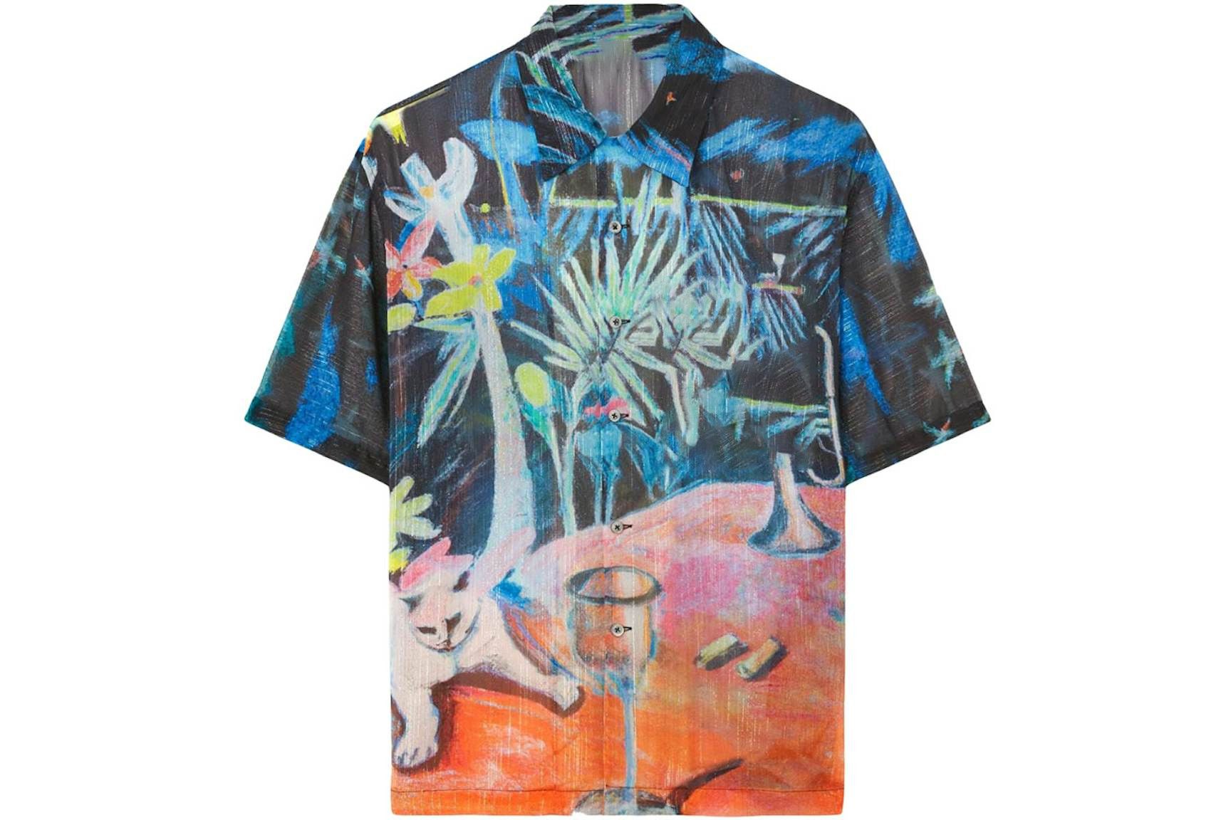 Other Men’s Button-Up Bowling Shirt – Black/Multicolour Size US L / EU 52-54 / 3 - 3 Thumbnail