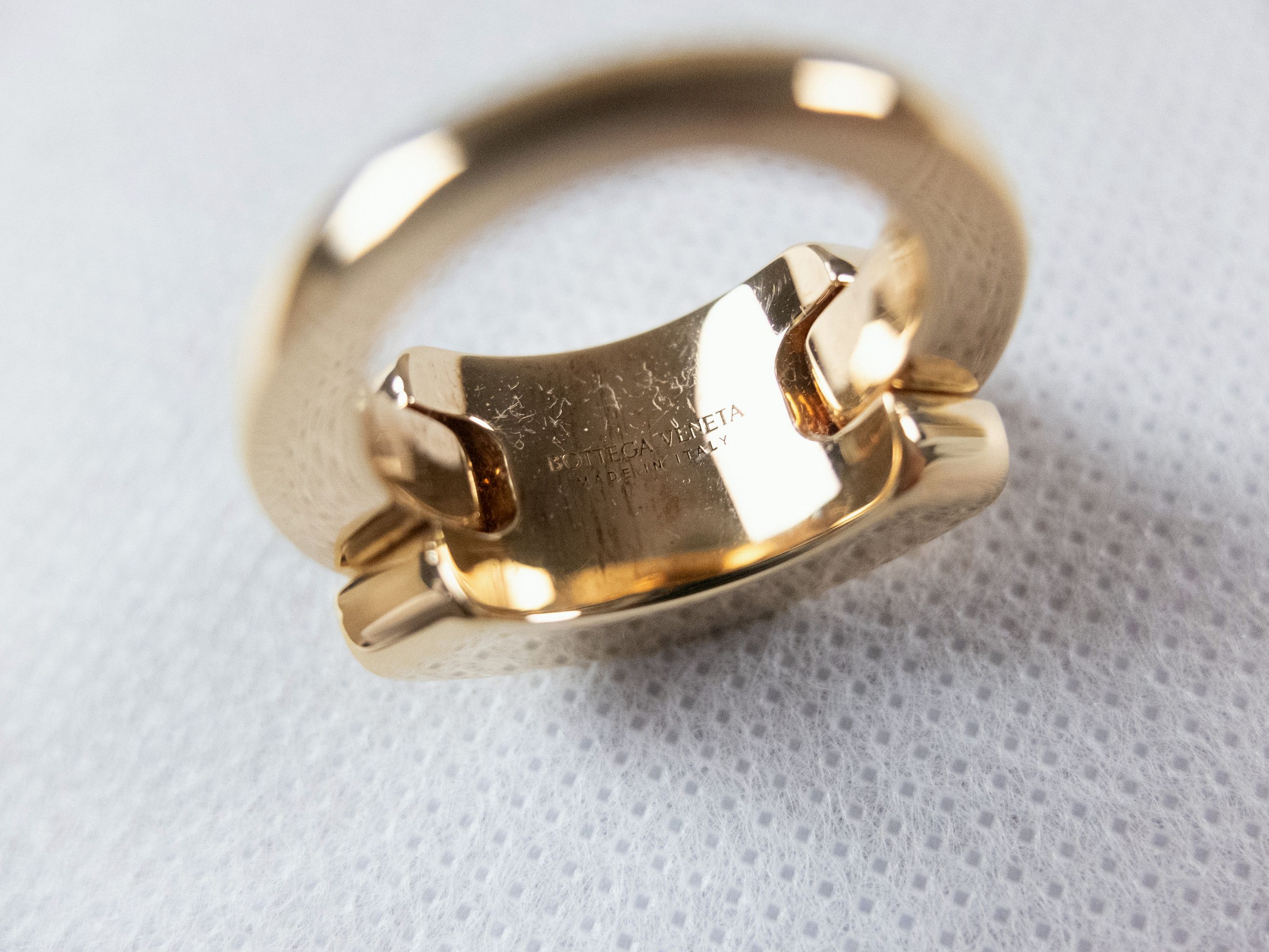 Bottega Veneta BOTTEGA VENETA ID gold plated silver chunky ring 7 15 q Size ONE SIZE - 4 Thumbnail