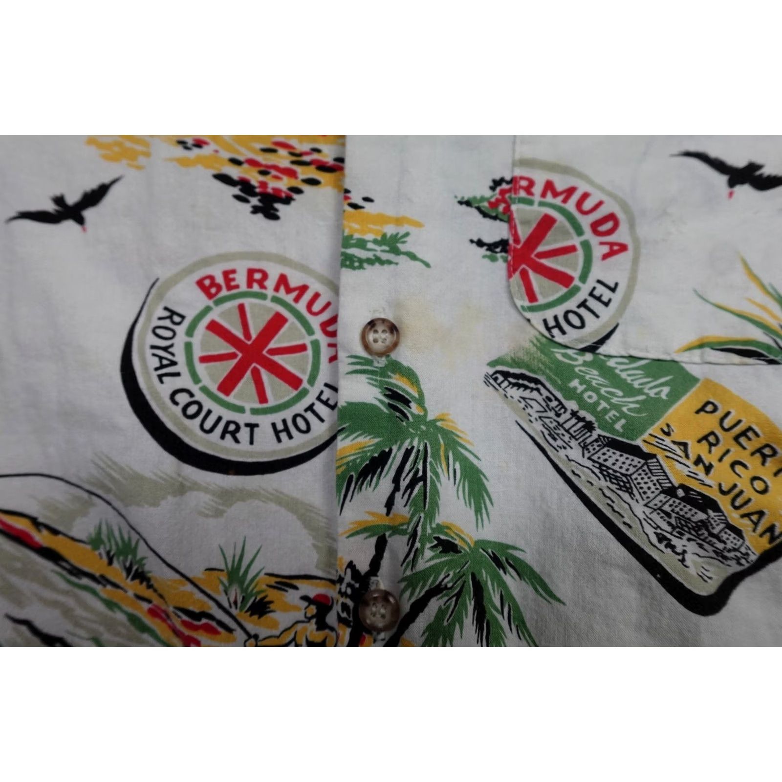 Vintage VINTAGE Angelica Shirt Mens 3XL White Hawaiian Tool Worker All Over Print Loose Size US XXL / EU 58 / 5 - 4 Thumbnail