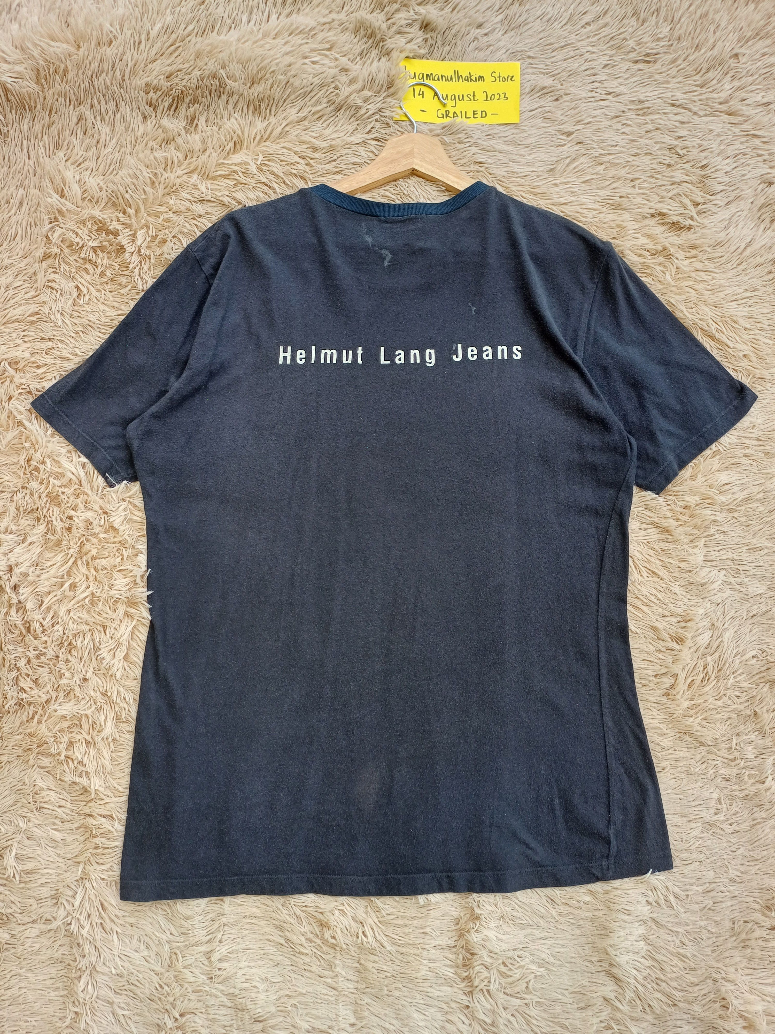 Helmut Lang Vintage SS1998 Helmut Lang Jeans Limited Ed Spellout Tshirt Size US M / EU 48-50 / 2 - 2 Thumbnail