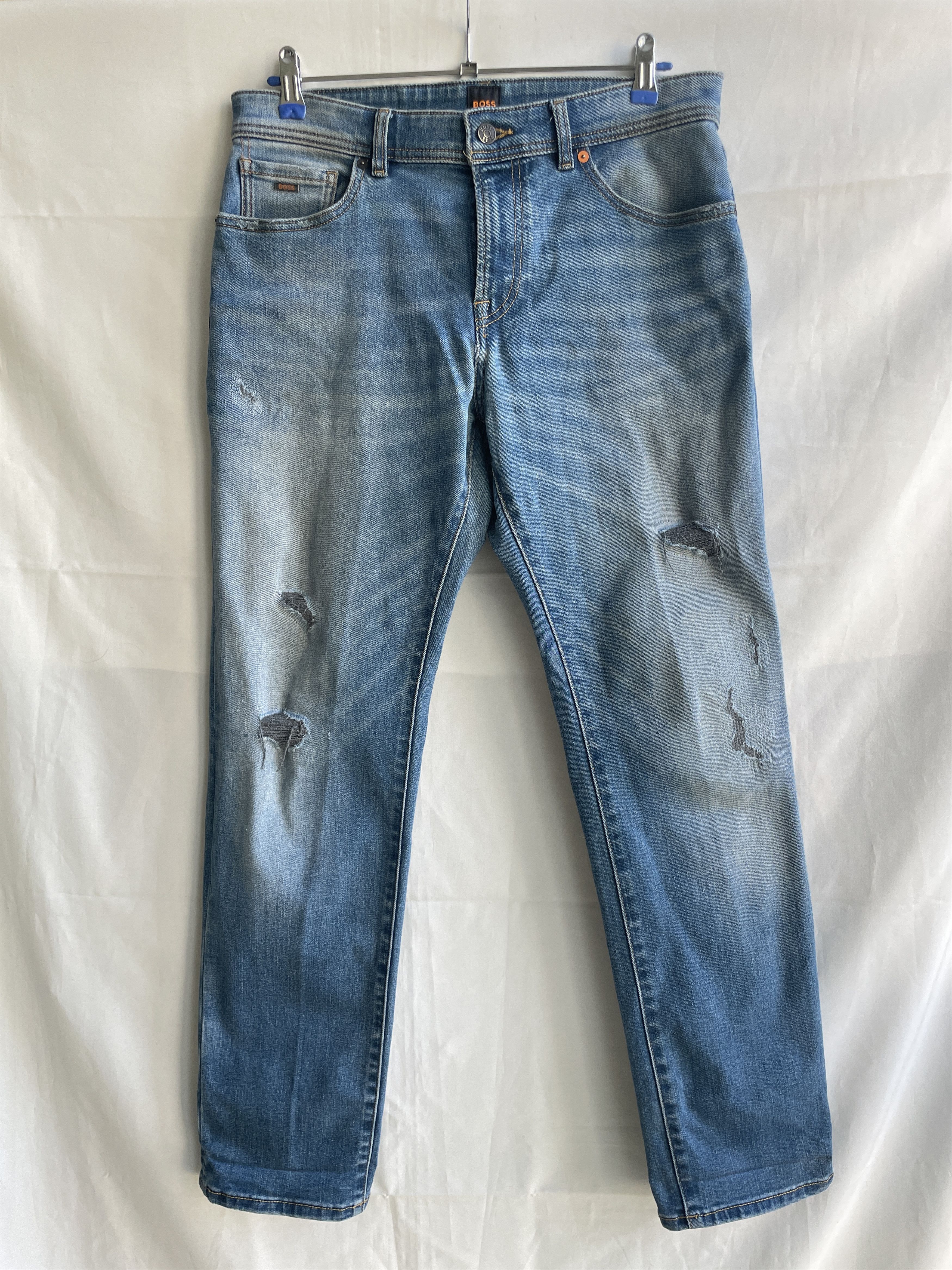 Hugo Boss Hugo Boss Orange Maine Distressed Repaired Stretch Denim Size US 32 / EU 48 - 1 Thumbnail