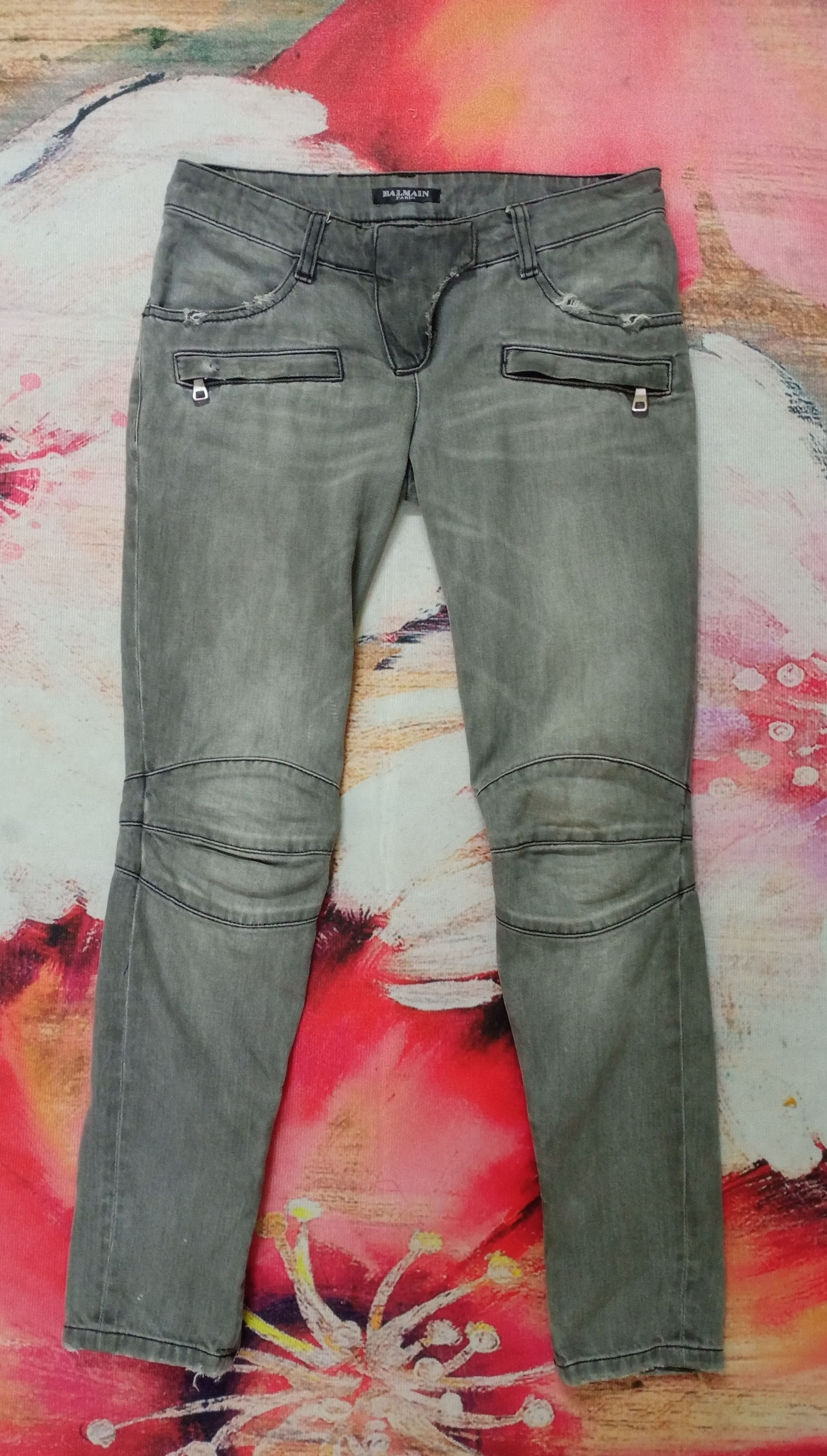 Balmain Balmain Paris Bikers Denim Jeans Size US 30 / EU 46 - 1 Thumbnail