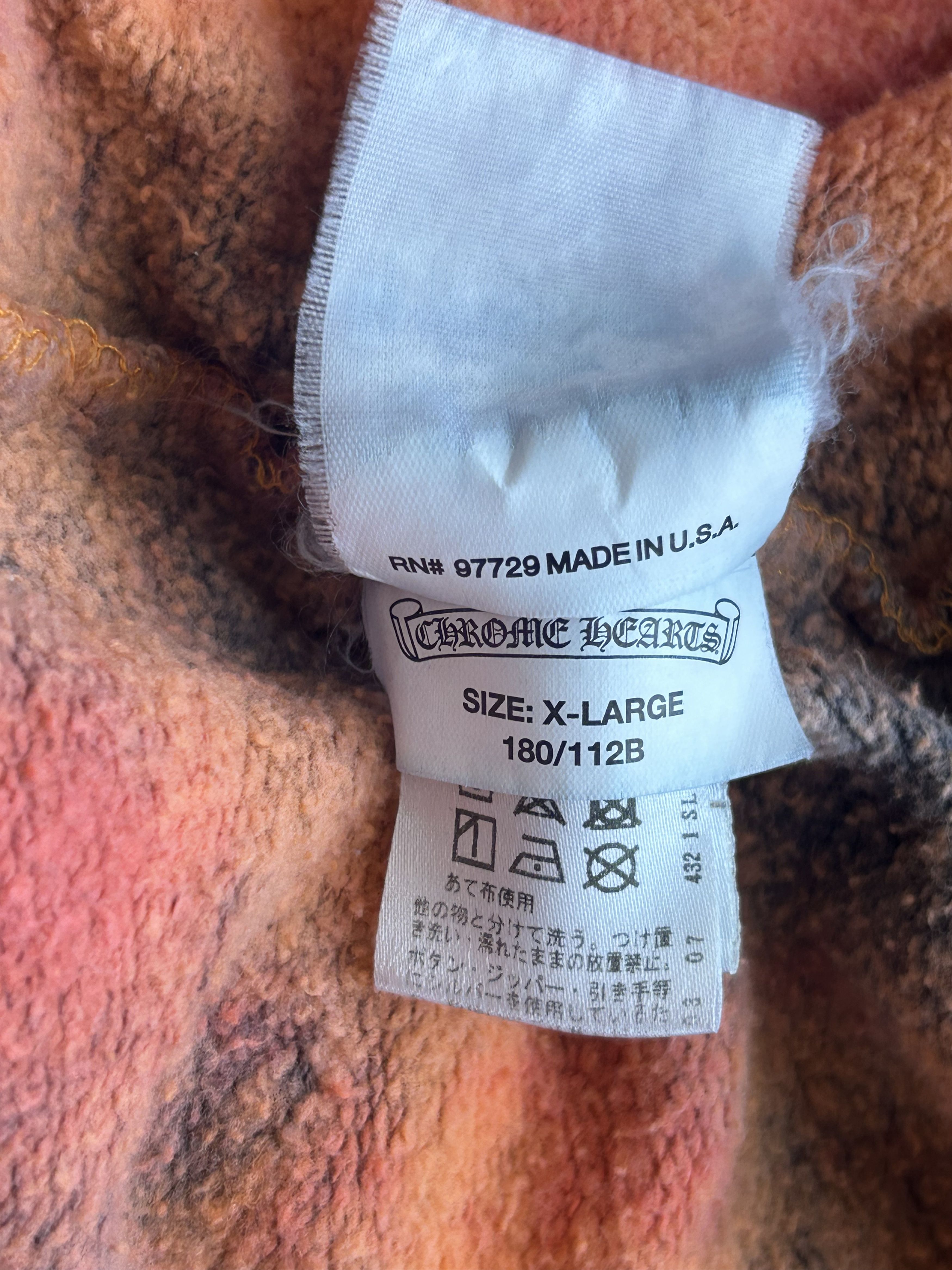 Chrome Hearts Off-White CVTVLIST Multicolor Tie-Dye Bleached Hoodie Size US XL / EU 56 / 4 - 5 Thumbnail