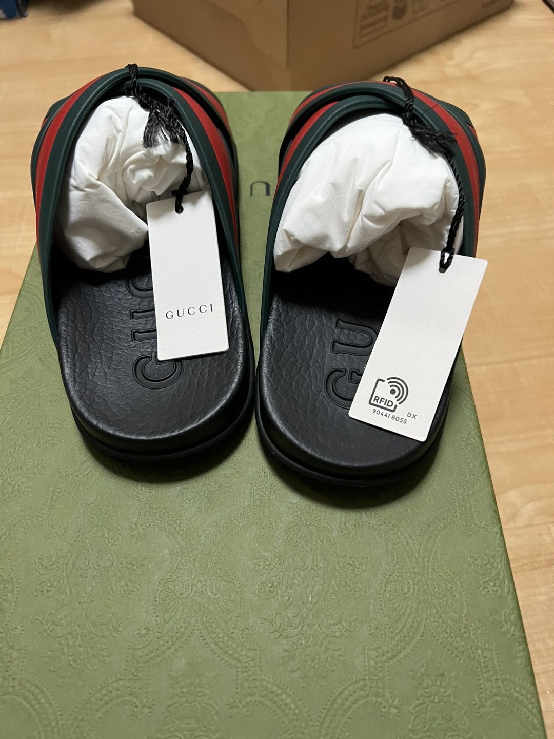 Gucci Gucci Web Slide Black Rubber (Women's) Size US 7 / IT 37 - 5 Thumbnail